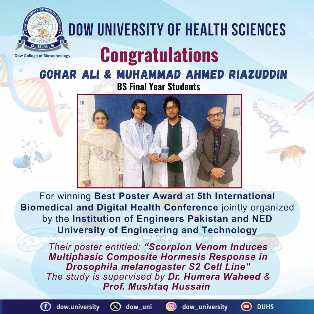 Dow - We are proud to share that BS Final Year students from the Dow ...
