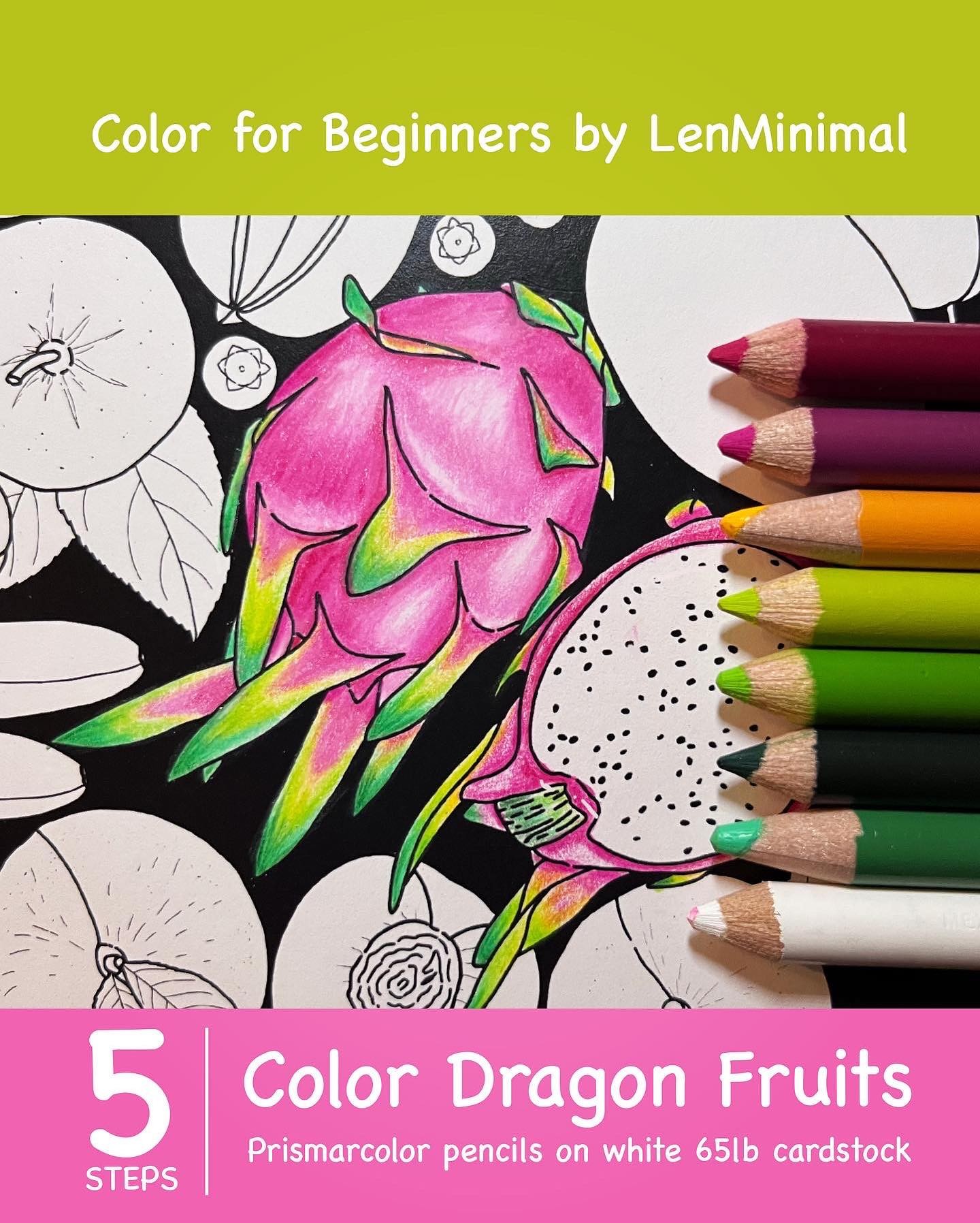 5 easy steps to color a dragon... - Len Minimal Coloring | Facebook