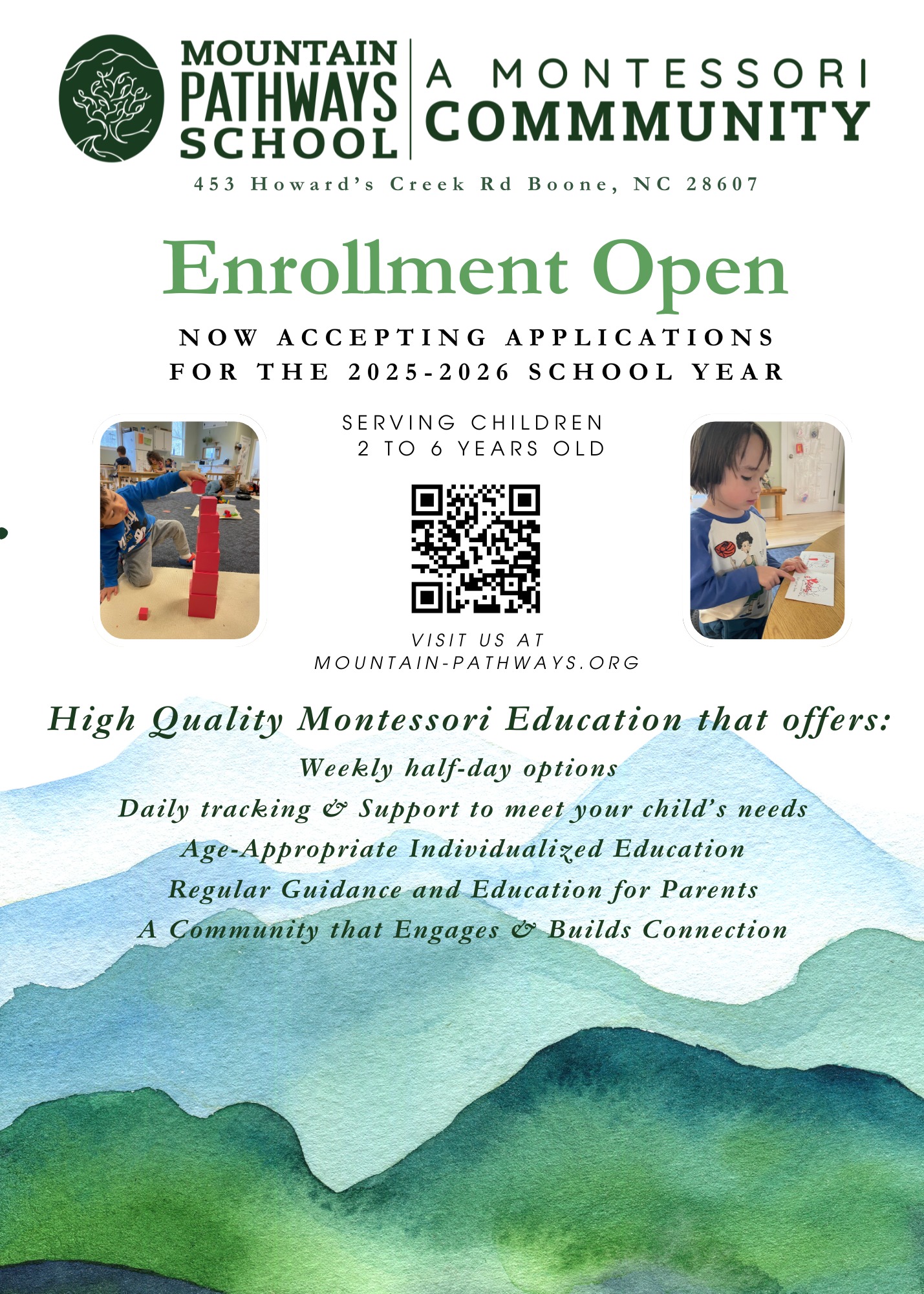 Mountain Pathways Montessori School | Boone NC