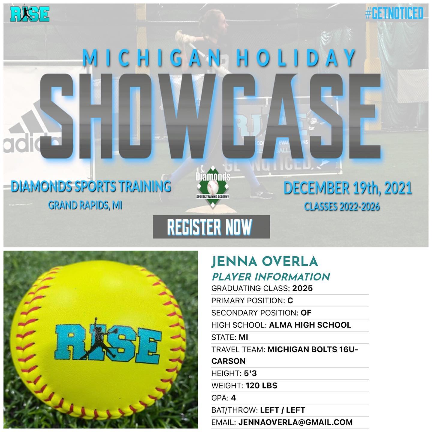 2025 Jenna Overla @jennaoverla... - RISE Softball Midwest | Facebook
