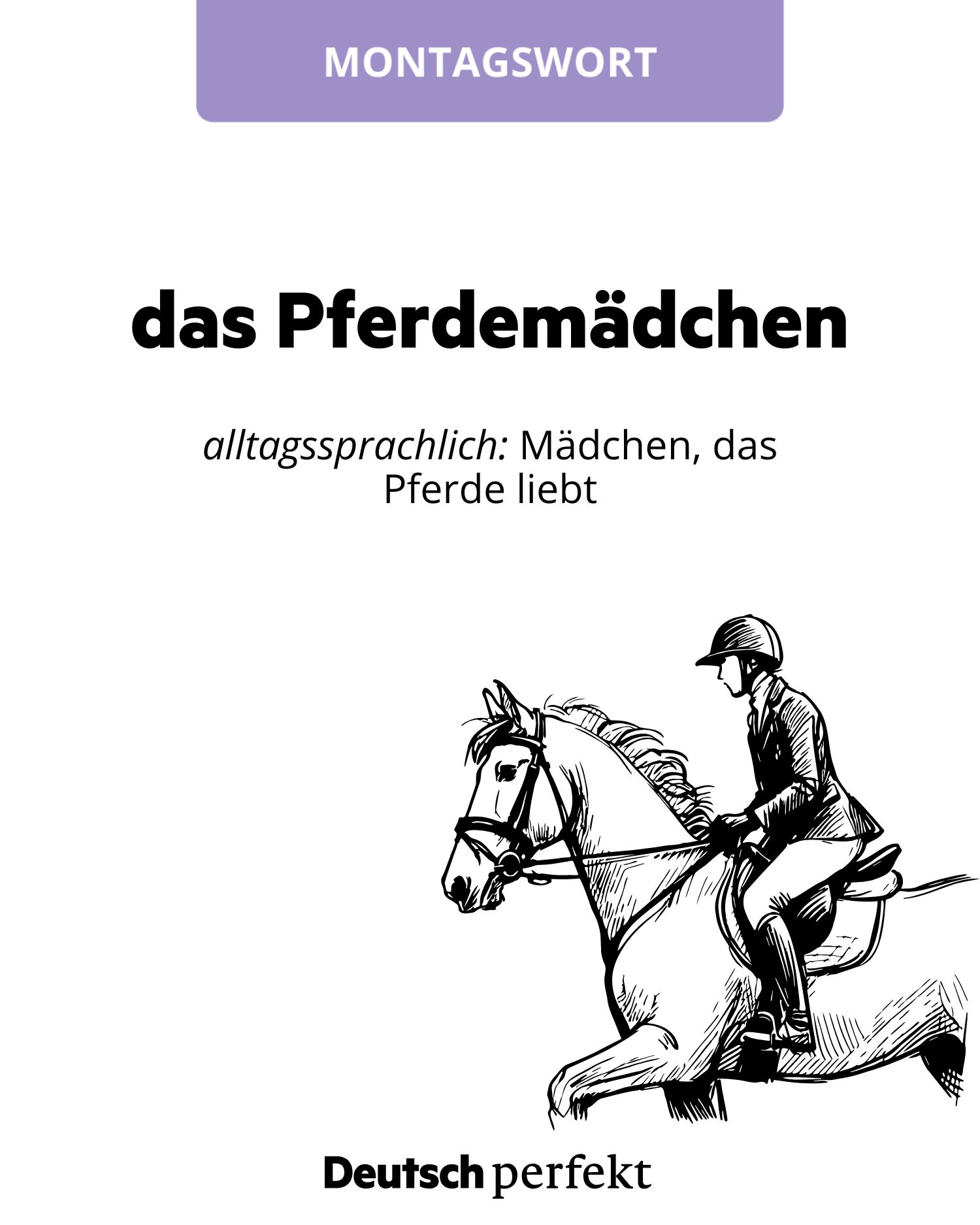 Deutsch perfekt - Viele Mädchen lieben Pferde. Im... | Facebook