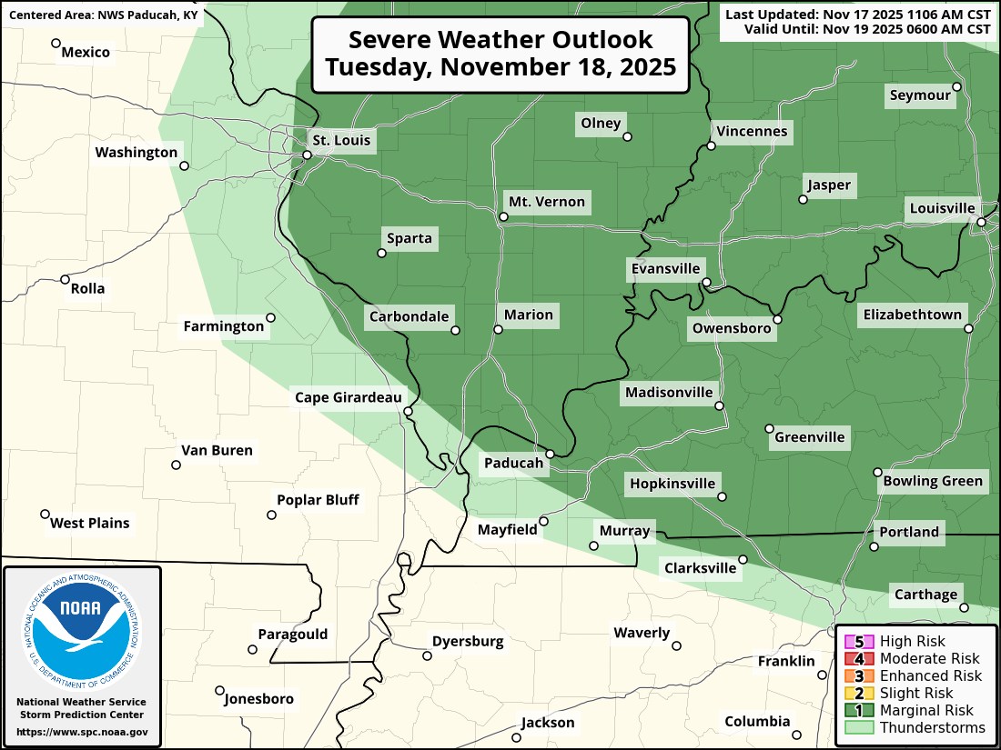 Wayne - The SPC has introduced a MARGINAL (level 1 of 5) risk for ...