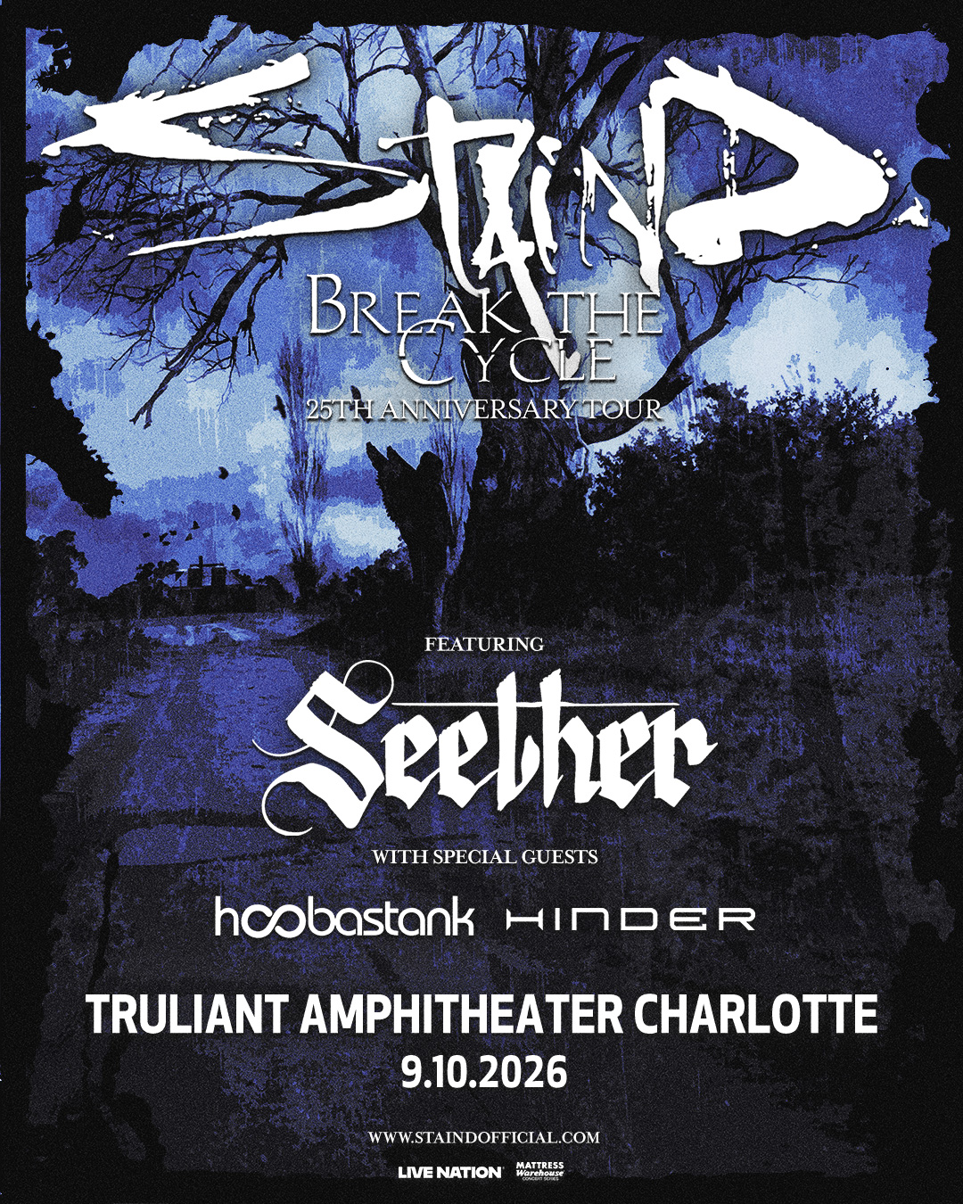 Staind's 25th anniversary Break the Cycle tour at Xfinity Center