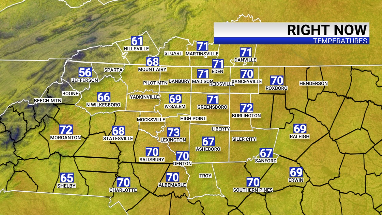 Van - Here are your lunchtime temperatures from the FOX8 MAX Weather ...