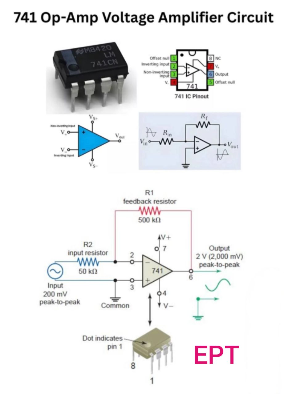 Electrónica - La imagen presenta un circuito amplificador de voltaje ...