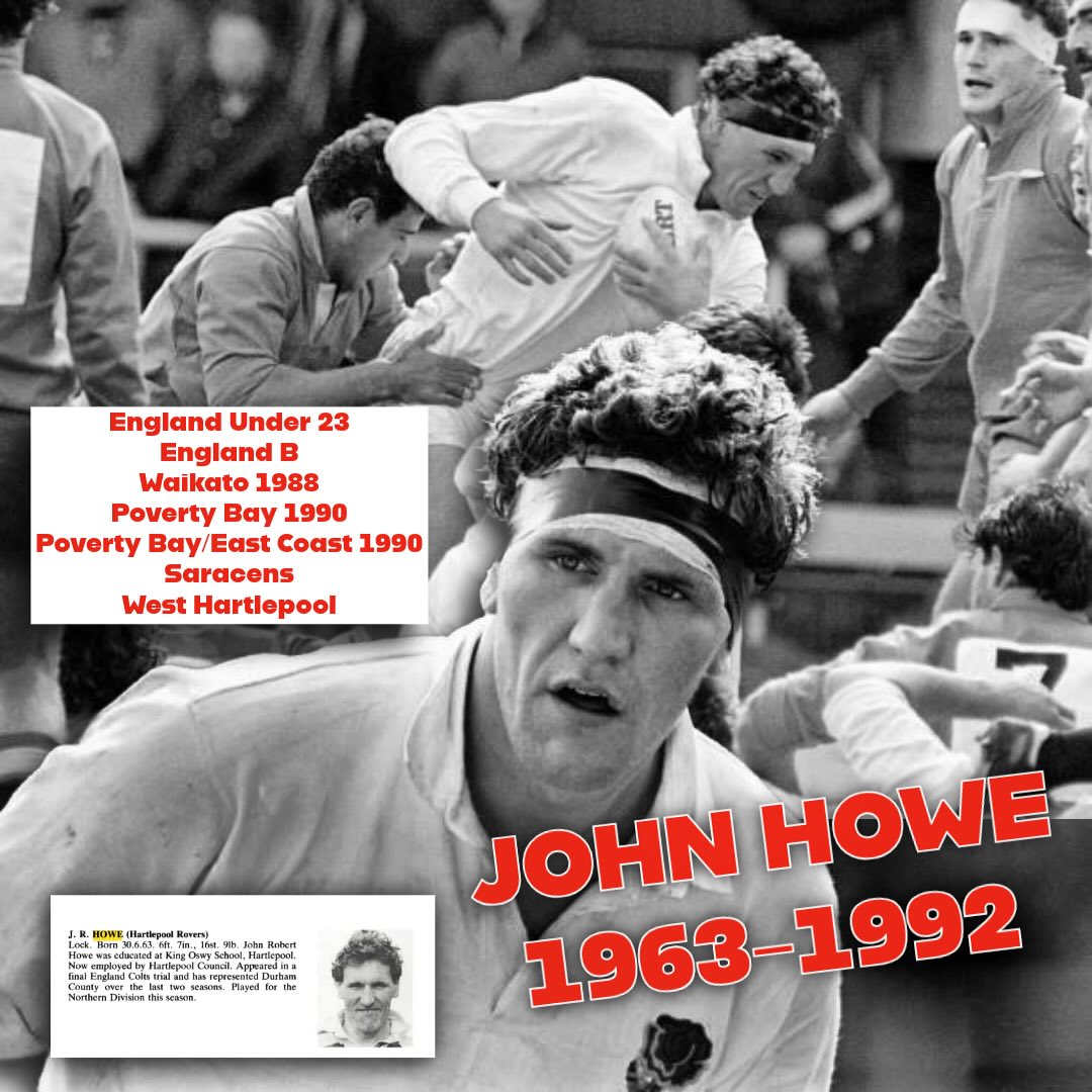 Rugby - Former Waikato and Poverty Bay lock John Howe was just 28 when ...