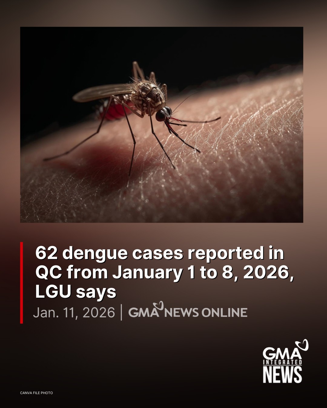 GMA - Quezon City had 62 dengue cases in the first week of 2026, the ...