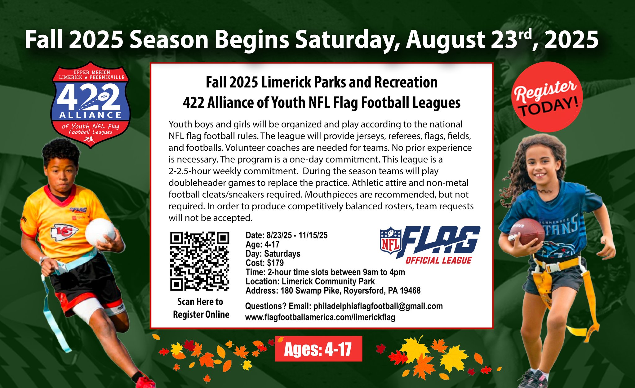 Limerick - 🏈 Registration is now OPEN for the Fall Flag Football season ...