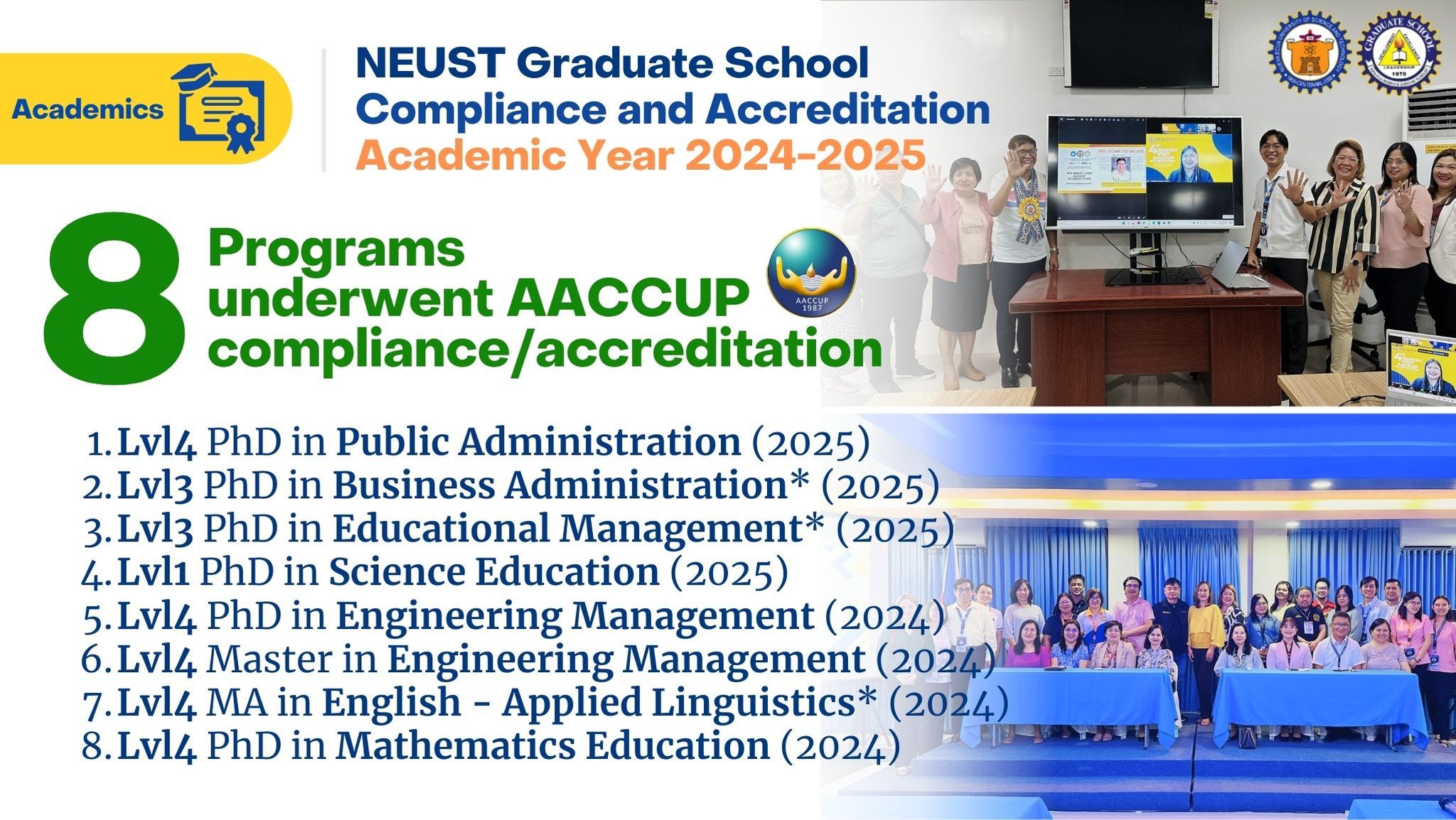 NEUST - 𝐀𝐜𝐜𝐨𝐦𝐩𝐥𝐢𝐬𝐡𝐦𝐞𝐧𝐭 𝐇𝐢𝐠𝐡𝐥𝐢𝐠𝐡𝐭𝐬 | 𝐀𝐘 𝐀𝐮𝐠 𝟐𝟎𝟐𝟒 – 𝐃𝐞𝐜 𝟐𝟎𝟐𝟓 Take a look ...
