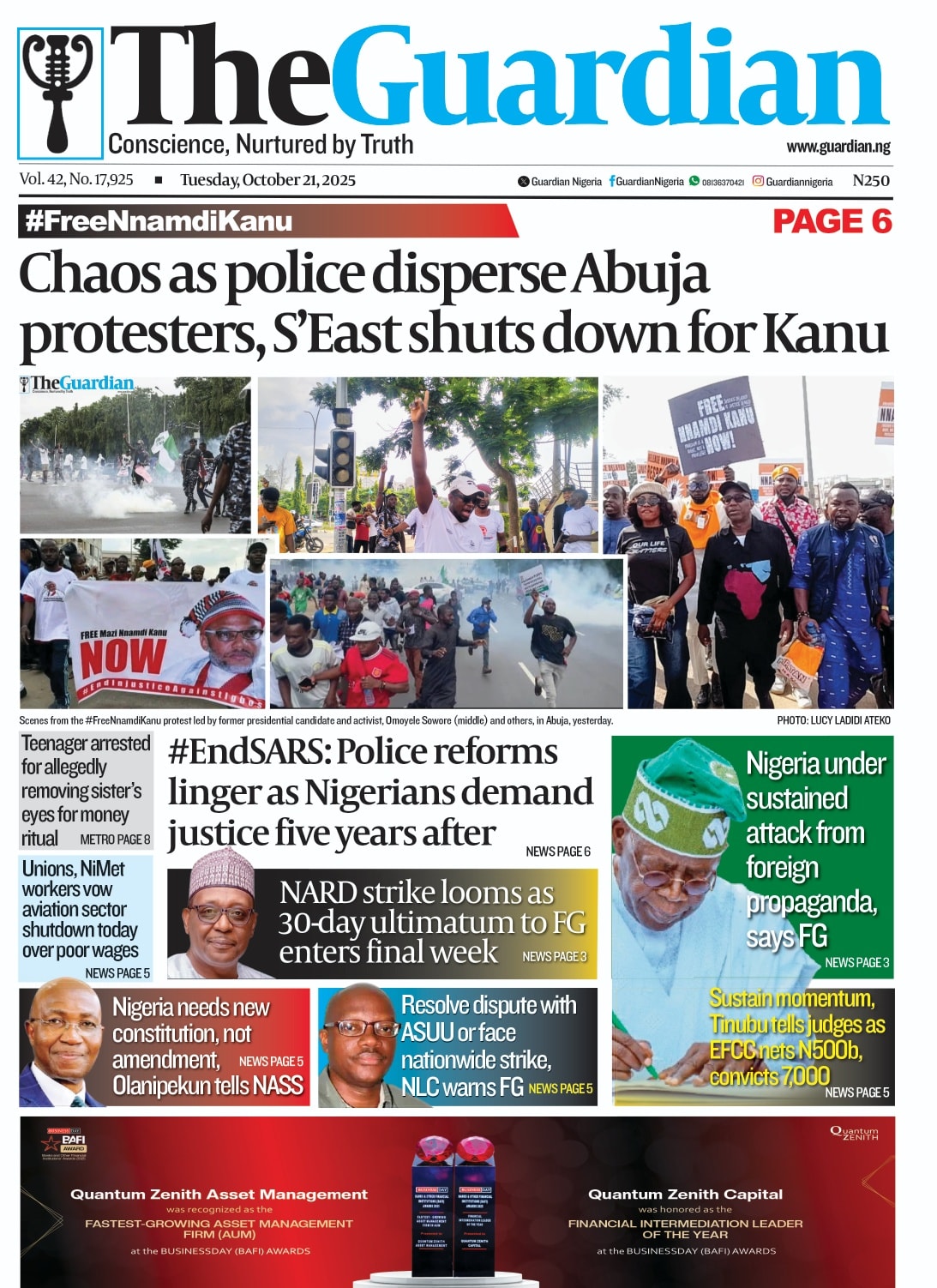 These are the headlines in today’s... - Guardian Nigeria | Facebook