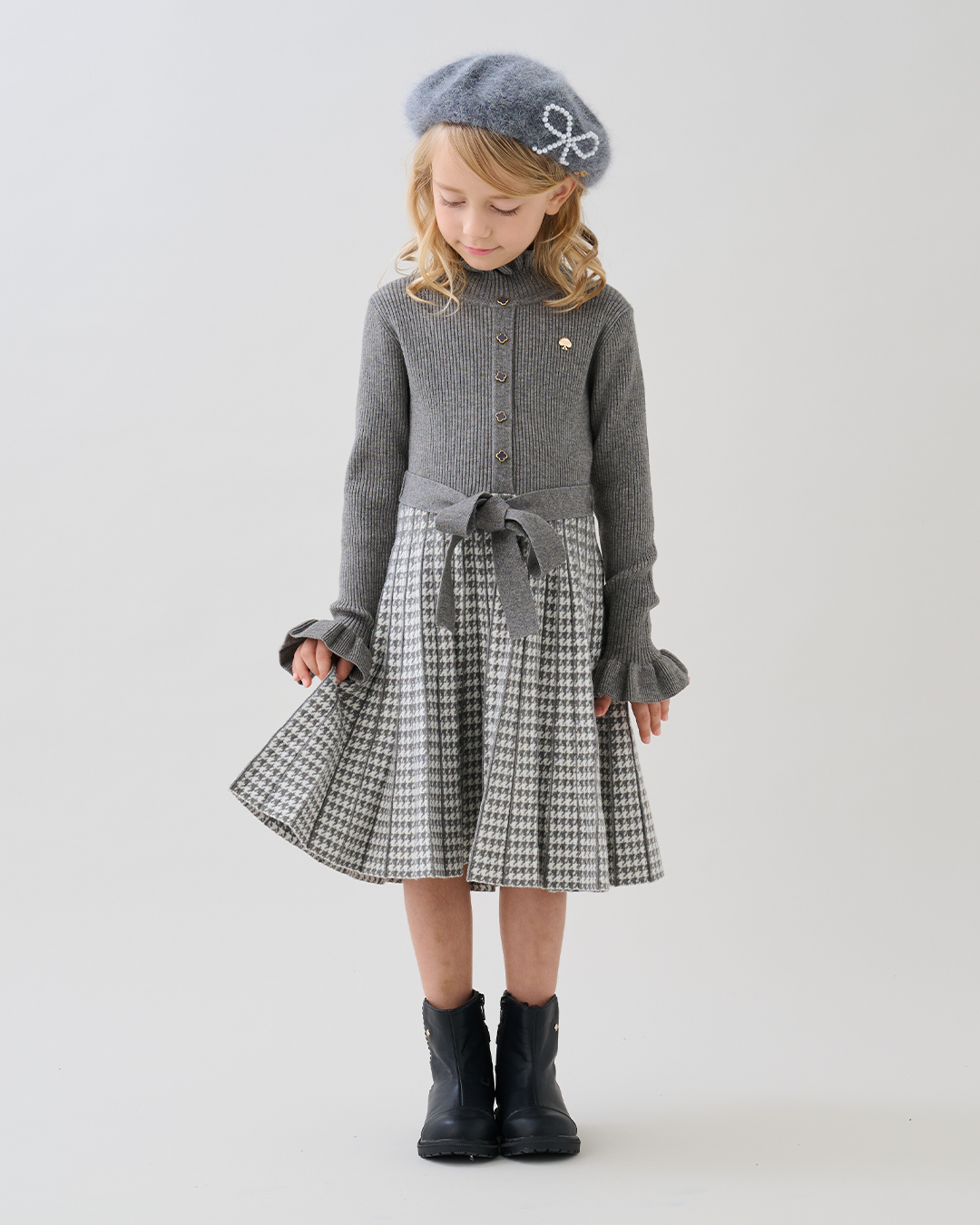 kate spade new york kids Holiday Collection 2025 千鳥柄を使用した