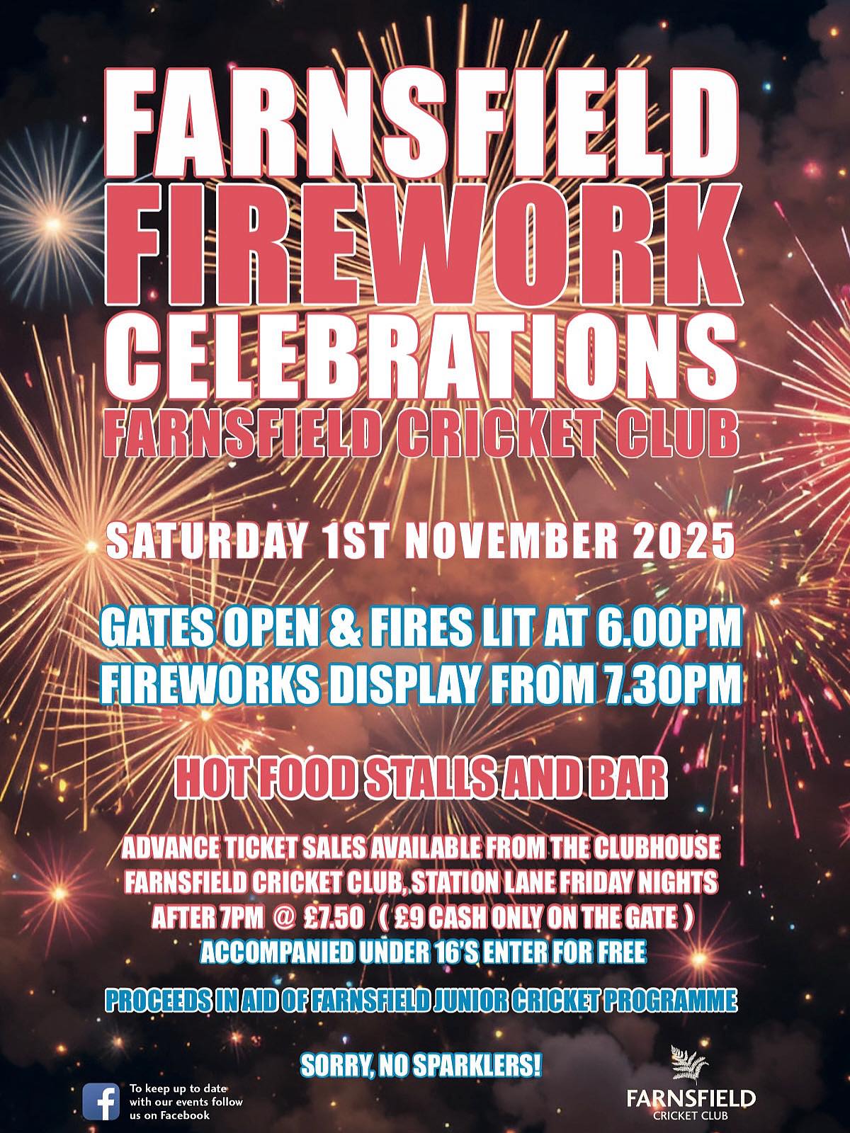 Farnsfield - 2 weeks to go until our 2025 firework celebrations. Club ...