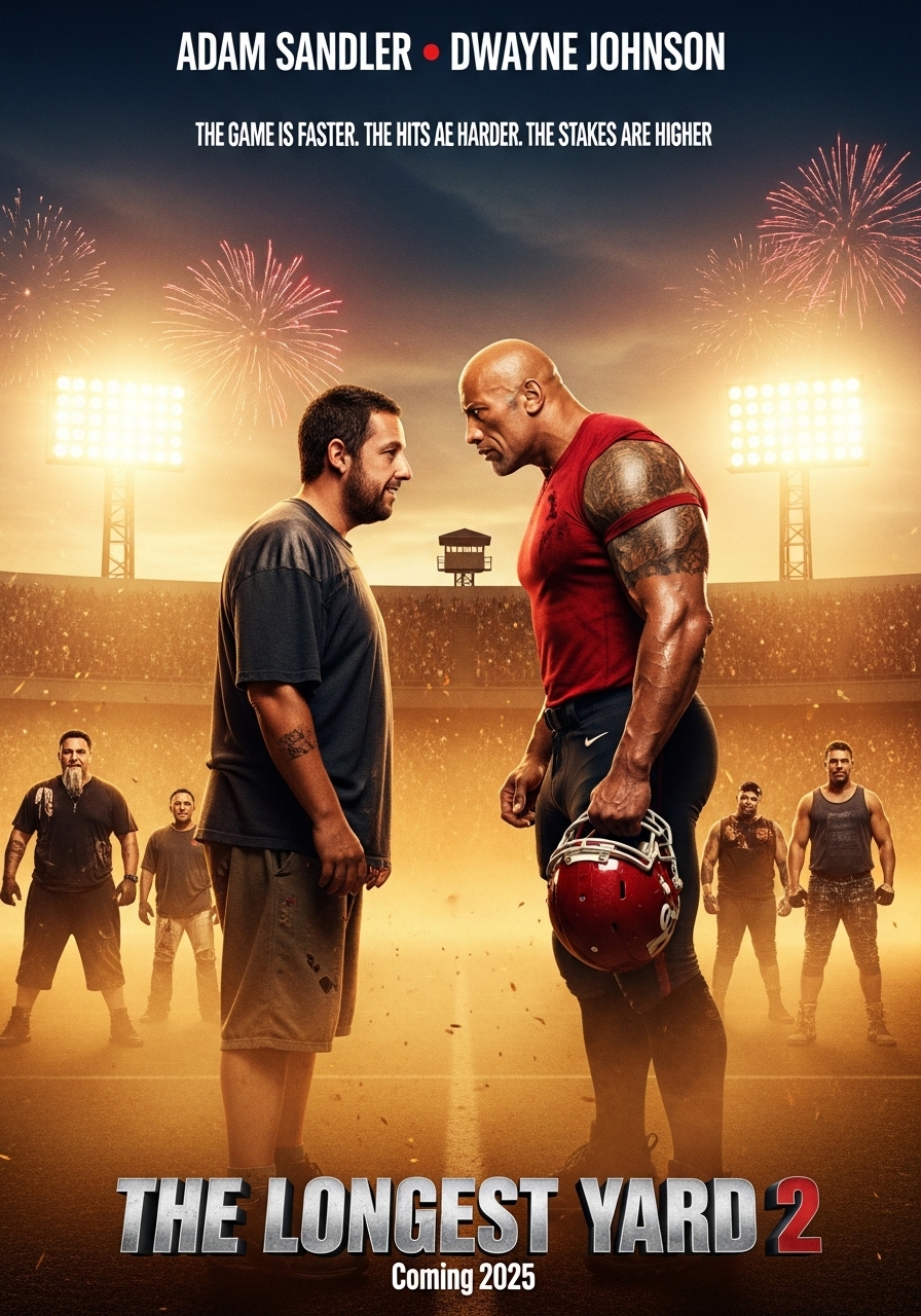 US - 🎬 The Longest Yard 2 (2025) 👉 Adam Sandler, Dwayne Johnson 🏈 The ...