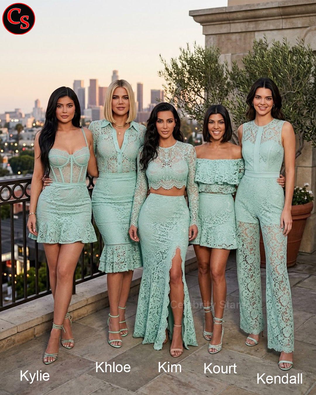 Kardashian stars with the best mint green looks