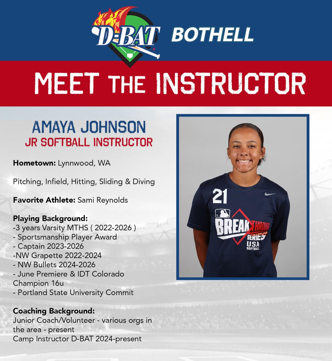 D-BAT Bothell - 🔥🥎 Excited to add Amaya Johnson to our... | Facebook