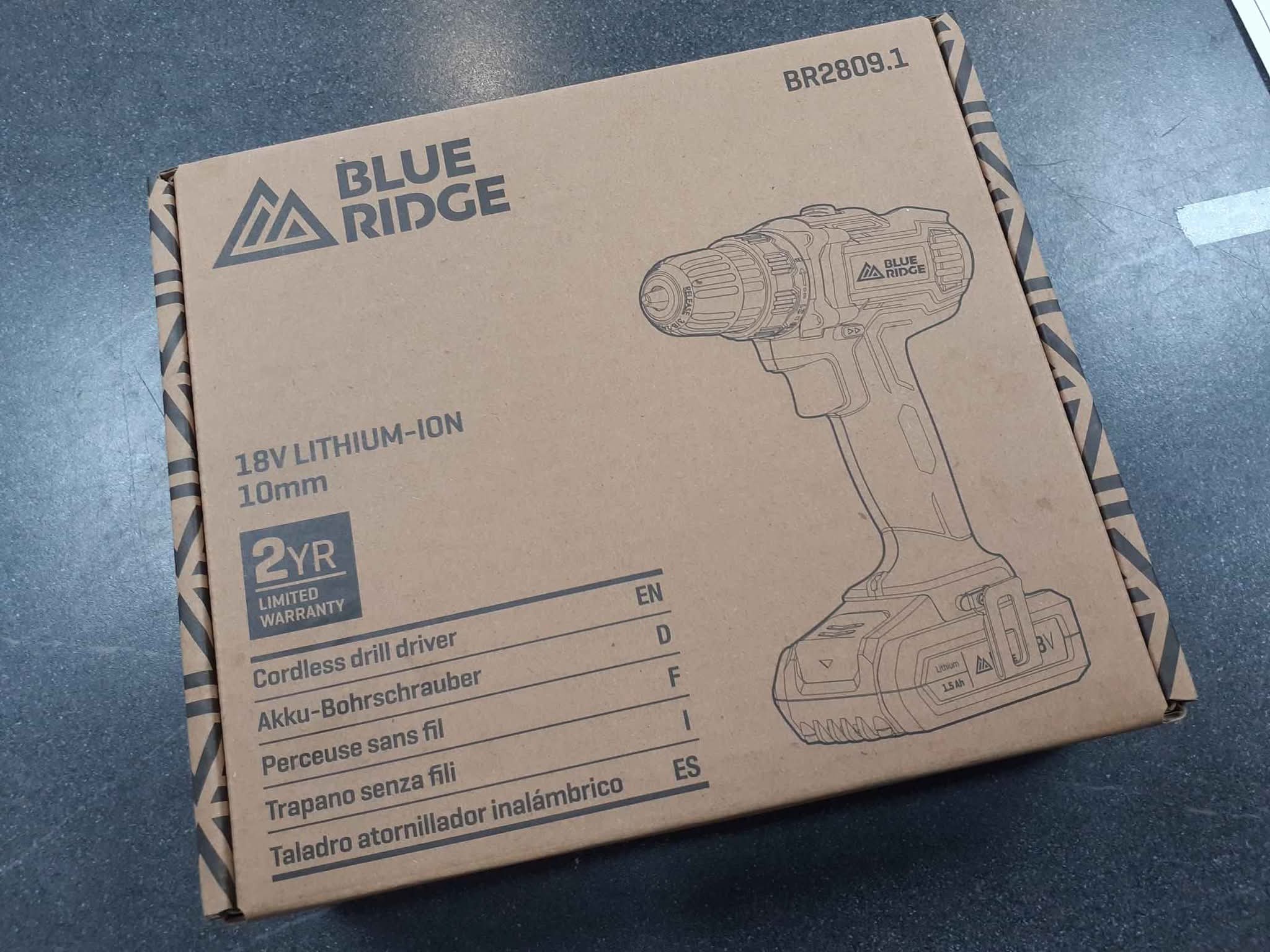 BLUE RIDGE 18V Cordless Drill Driver BR2809.1 BRAND NEW SEALED - Drills ...