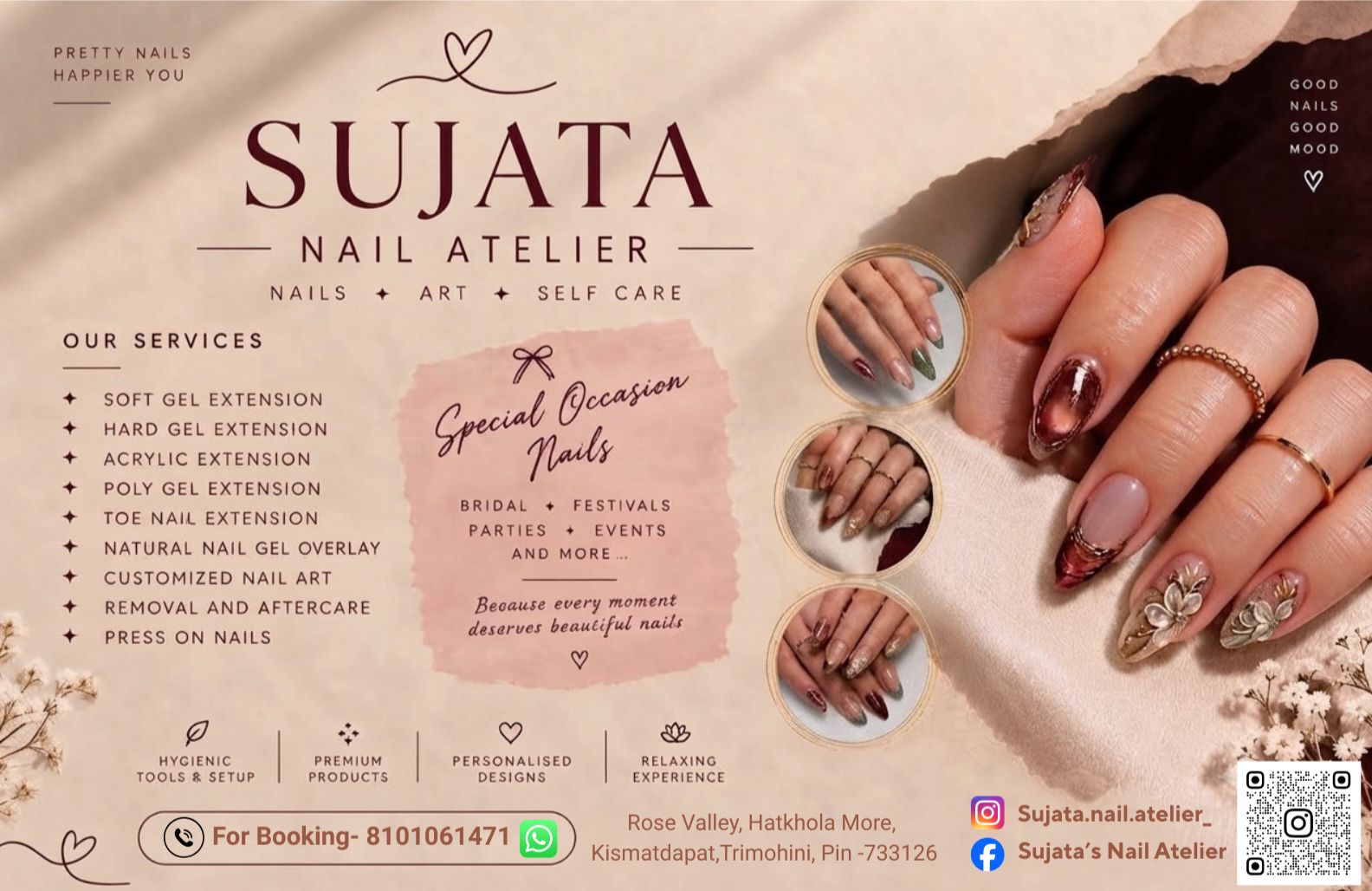 Mita Modak - Pujor kaj 💅 Contact: 9883882651 Location:... | Facebook