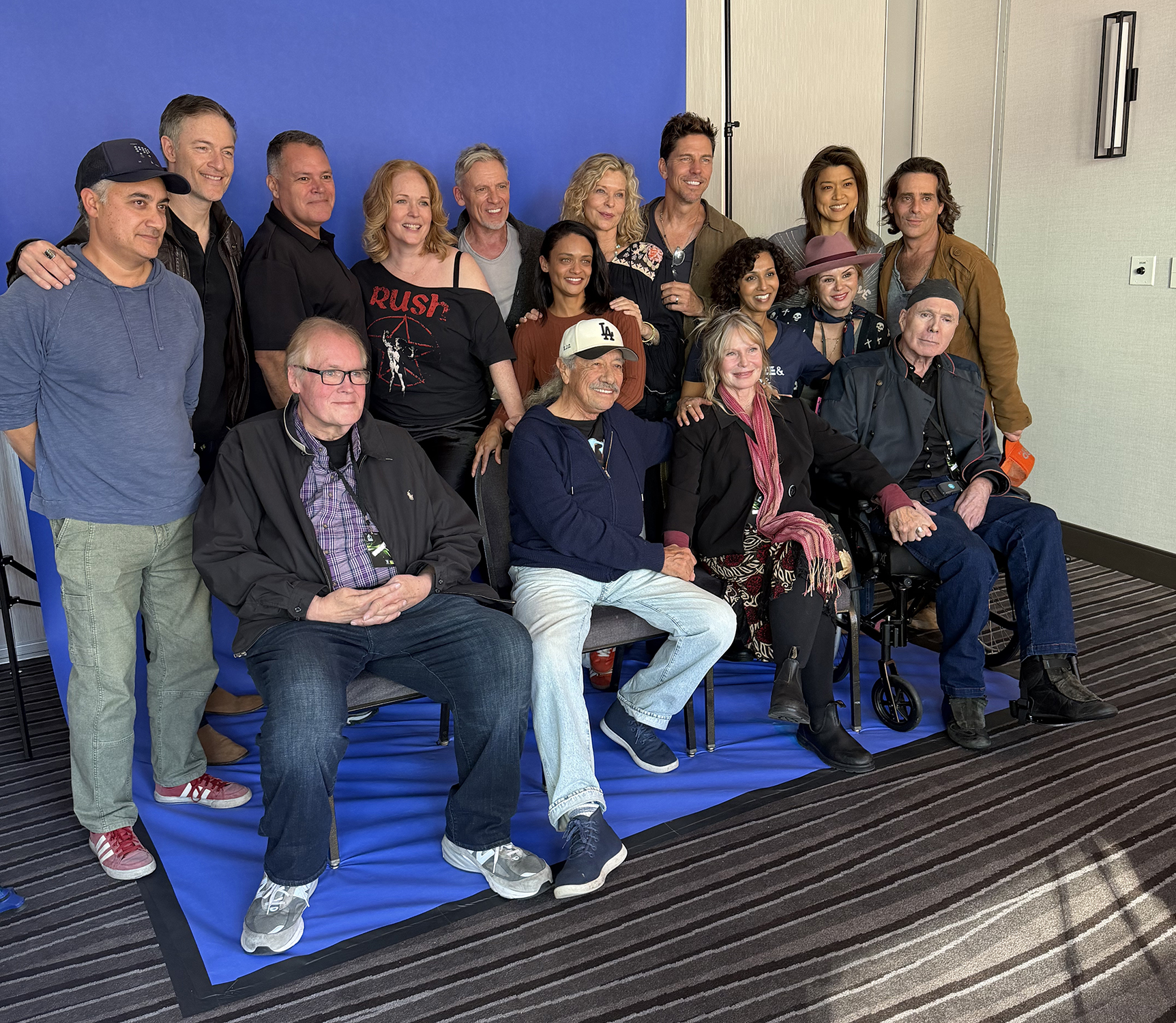 Aaron - Back row: AJ, Tahmoh, Aaron, Chelah, CKR, Kandyse, Kate Vernon ...
