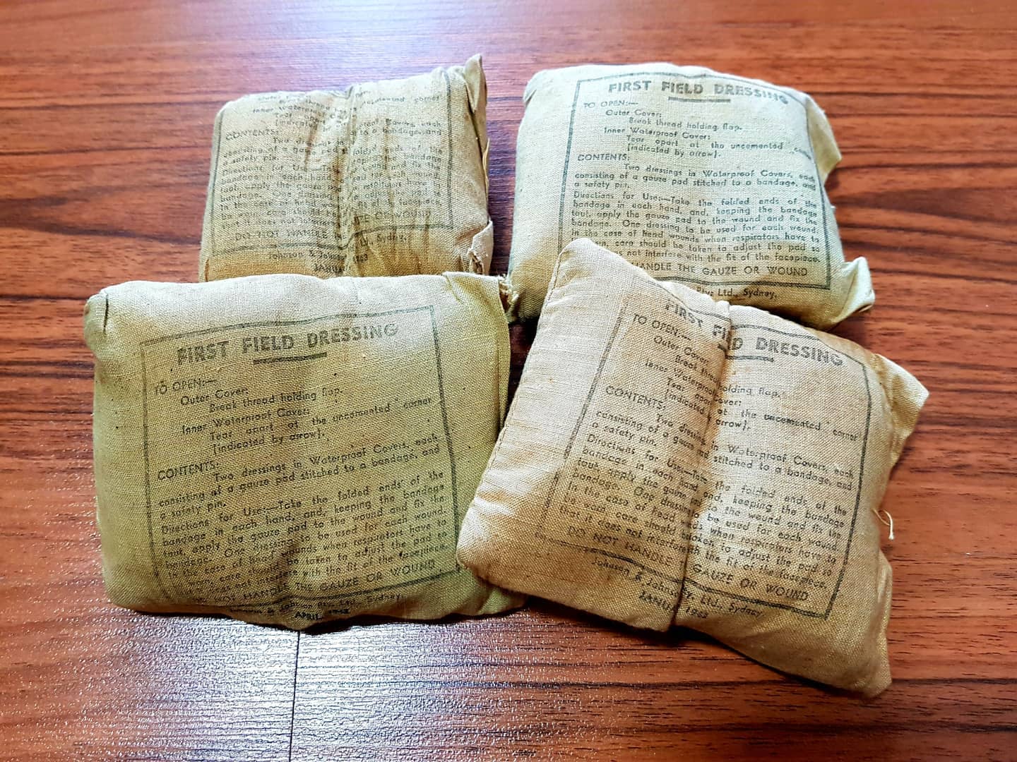 Original British WW2 First Field Dressing and Shell Dressing In