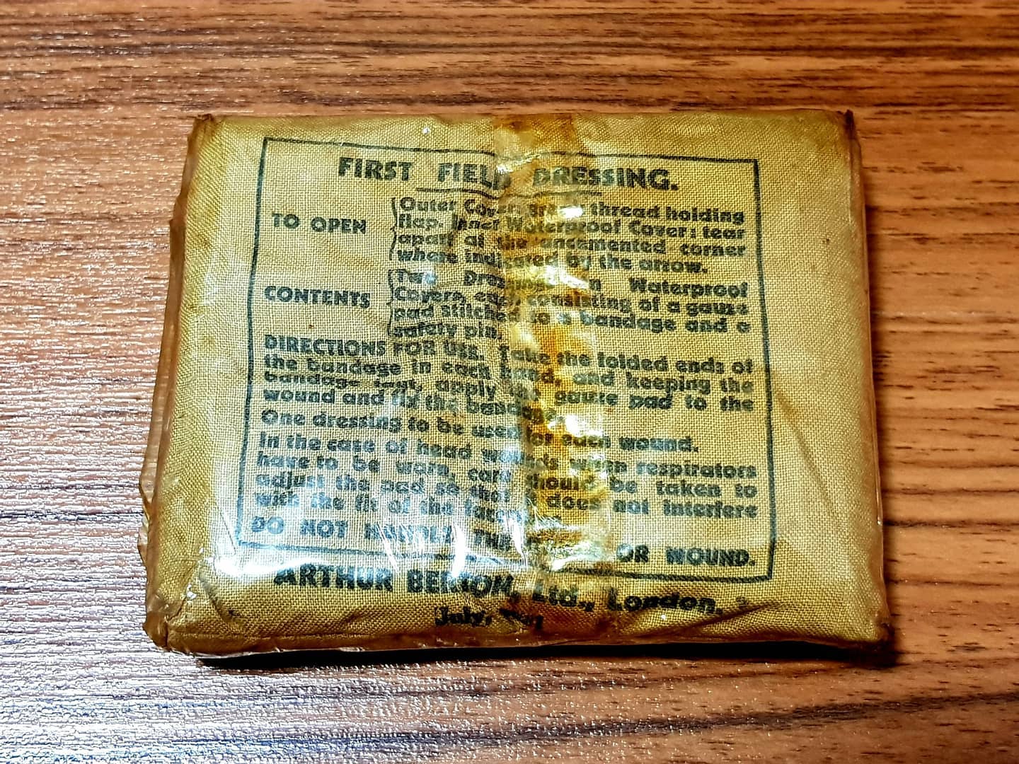 Original British WW2 First Field Dressing and Shell Dressing In