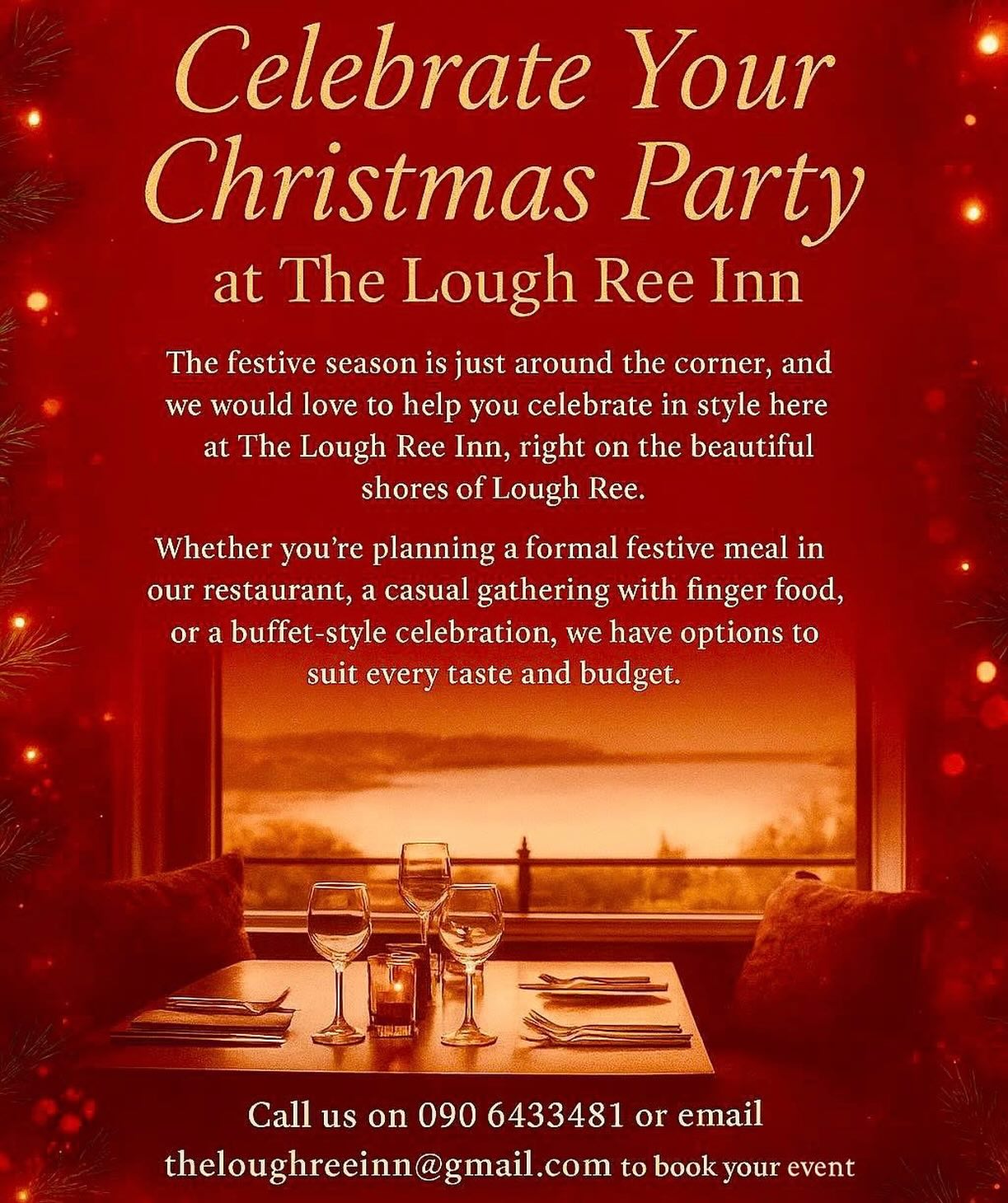 Lough Ree Inn - 🎄 Christmas party season is here! 🎄 The... | Facebook
