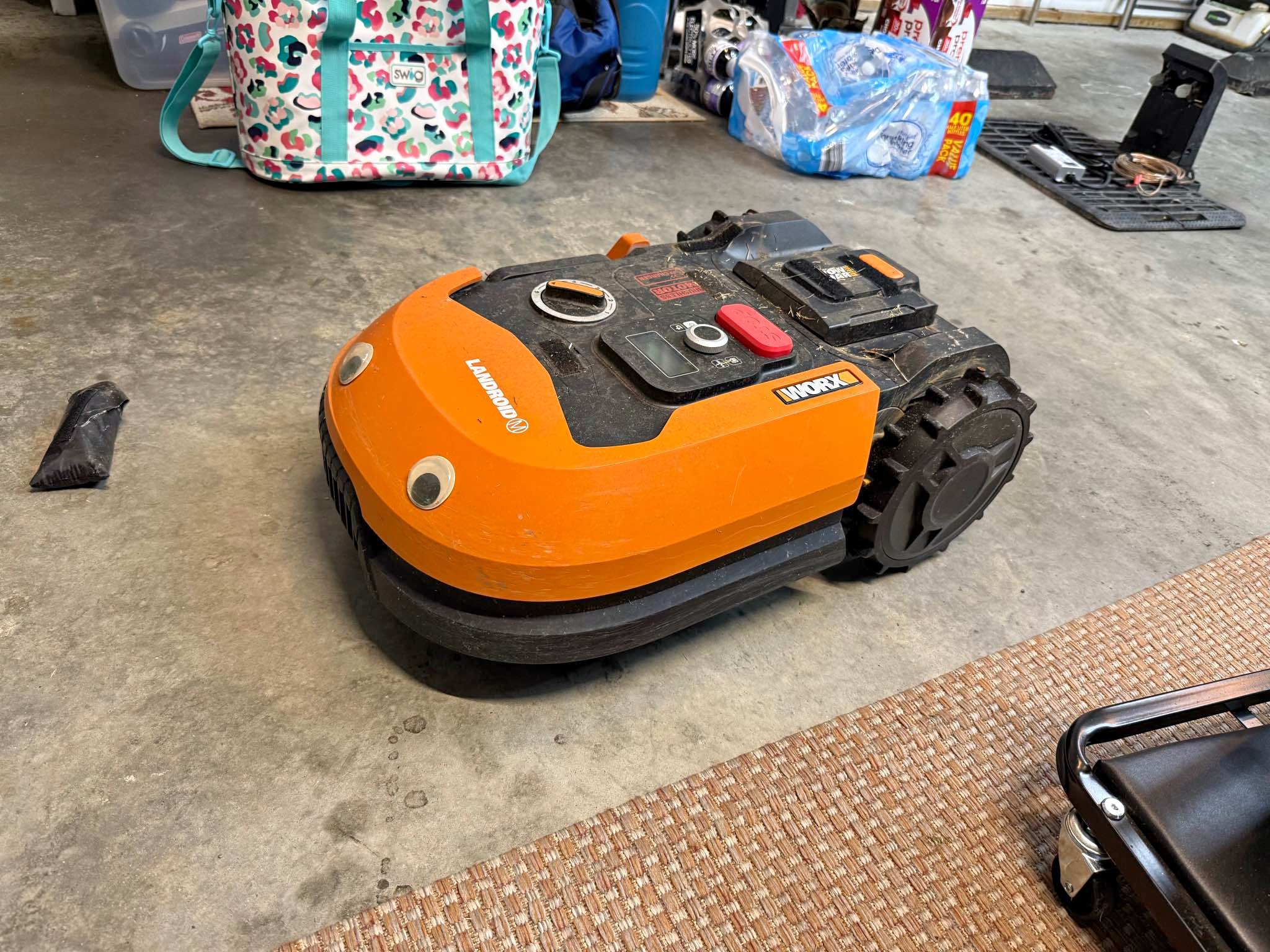 Worx Landroid WR147 Robot Mower and Base and Garage - Lawn Mowers ...