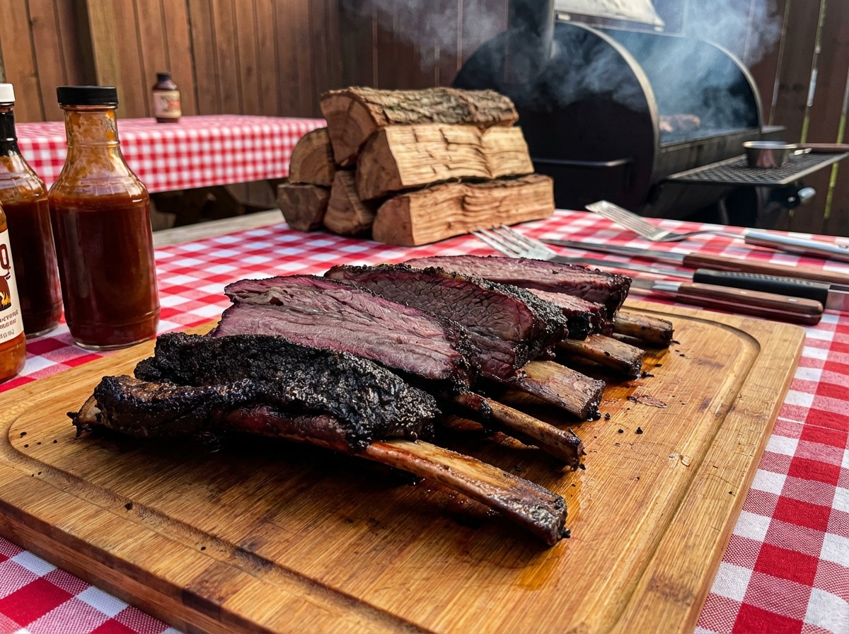Meat - 🔥 Bark for days. Dino ribs = brisket on a stick. Beef Plate ...