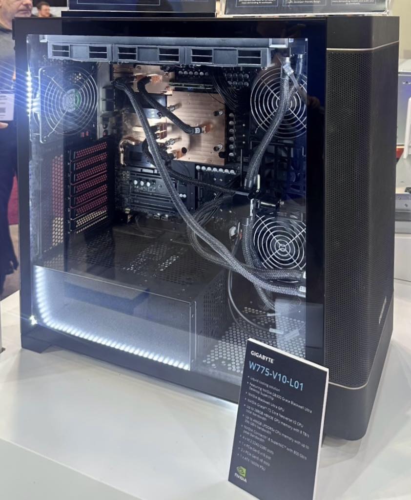 SPOTTED at SC25 GIGABYTE x NVIDIA Blackwell Solutions We are showcasing NVIDIA-powered innovations that deliver unmatched compute density, efficiency, and scalability From large language models to generative AI and HPC workloads, our