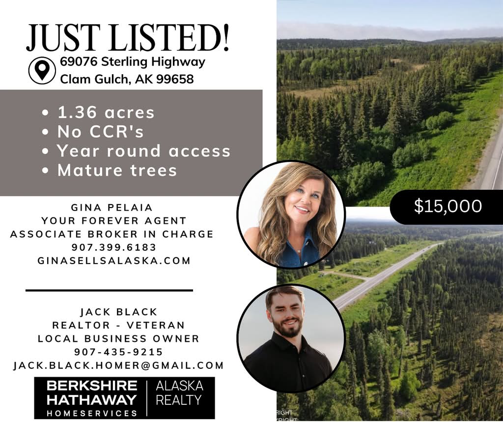 Affordable 1.36-acre land for sale in Clam Gulch, Alaska