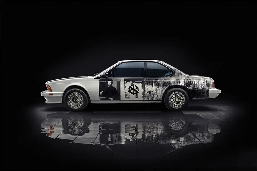 This marks the first time Robert Rauschenberg's BMW 635CSi Art Car