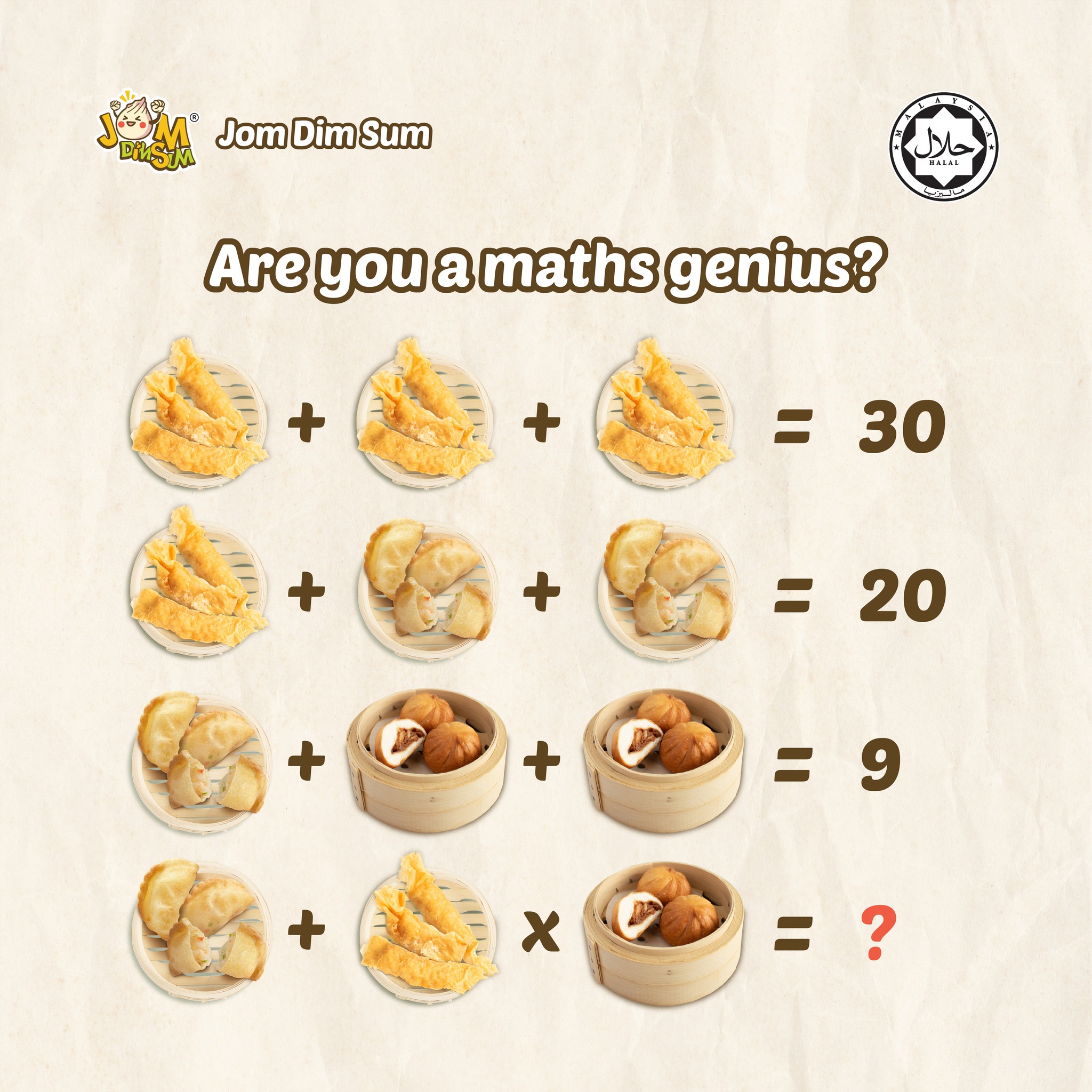 Are you a Math expert? 🤓 Can you... - Jom Dim Sum Malaysia