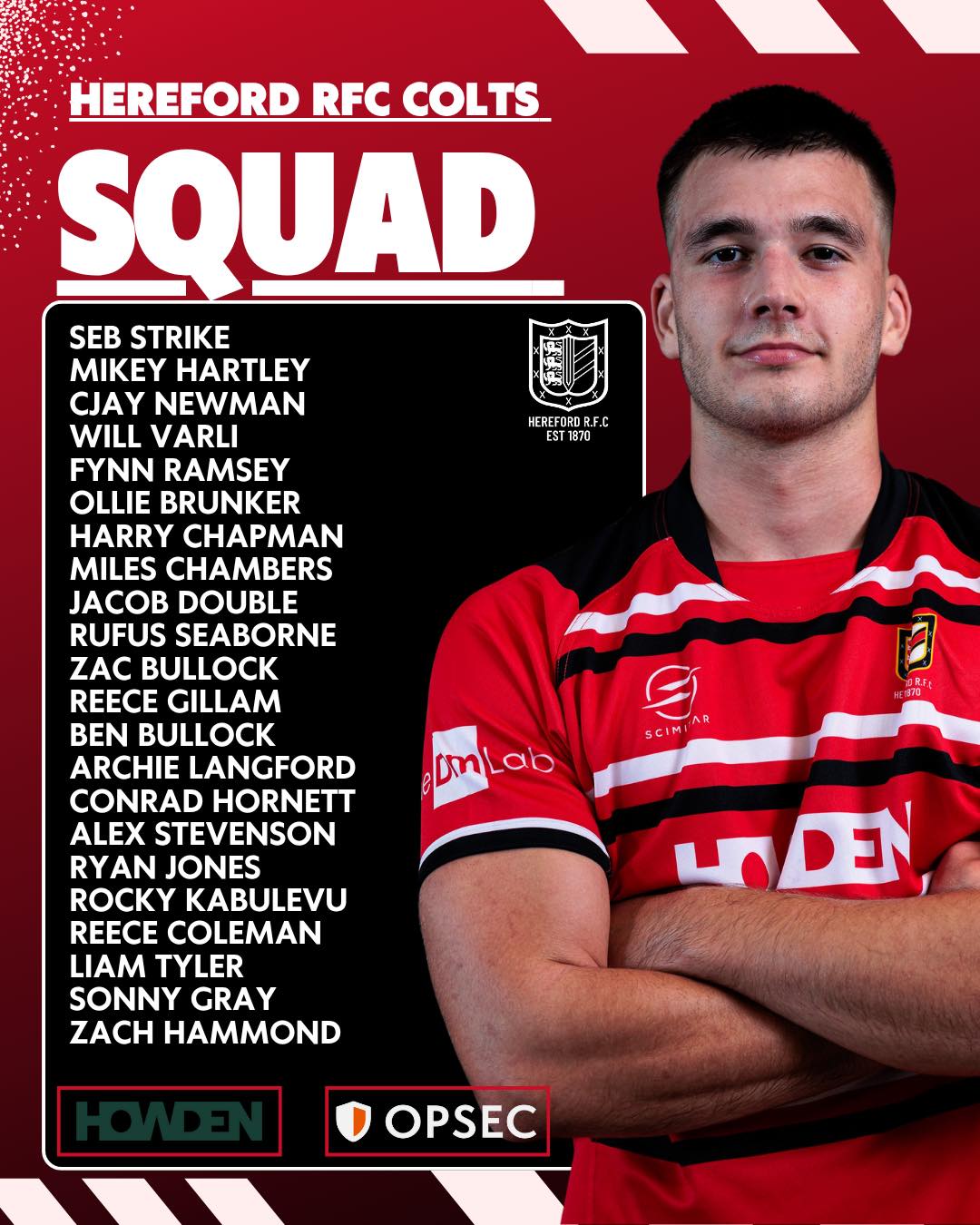 Hereford - YOURE SQUAD FOR THE COLTS FIXTURE THIS EVENING VS Luctonians ...