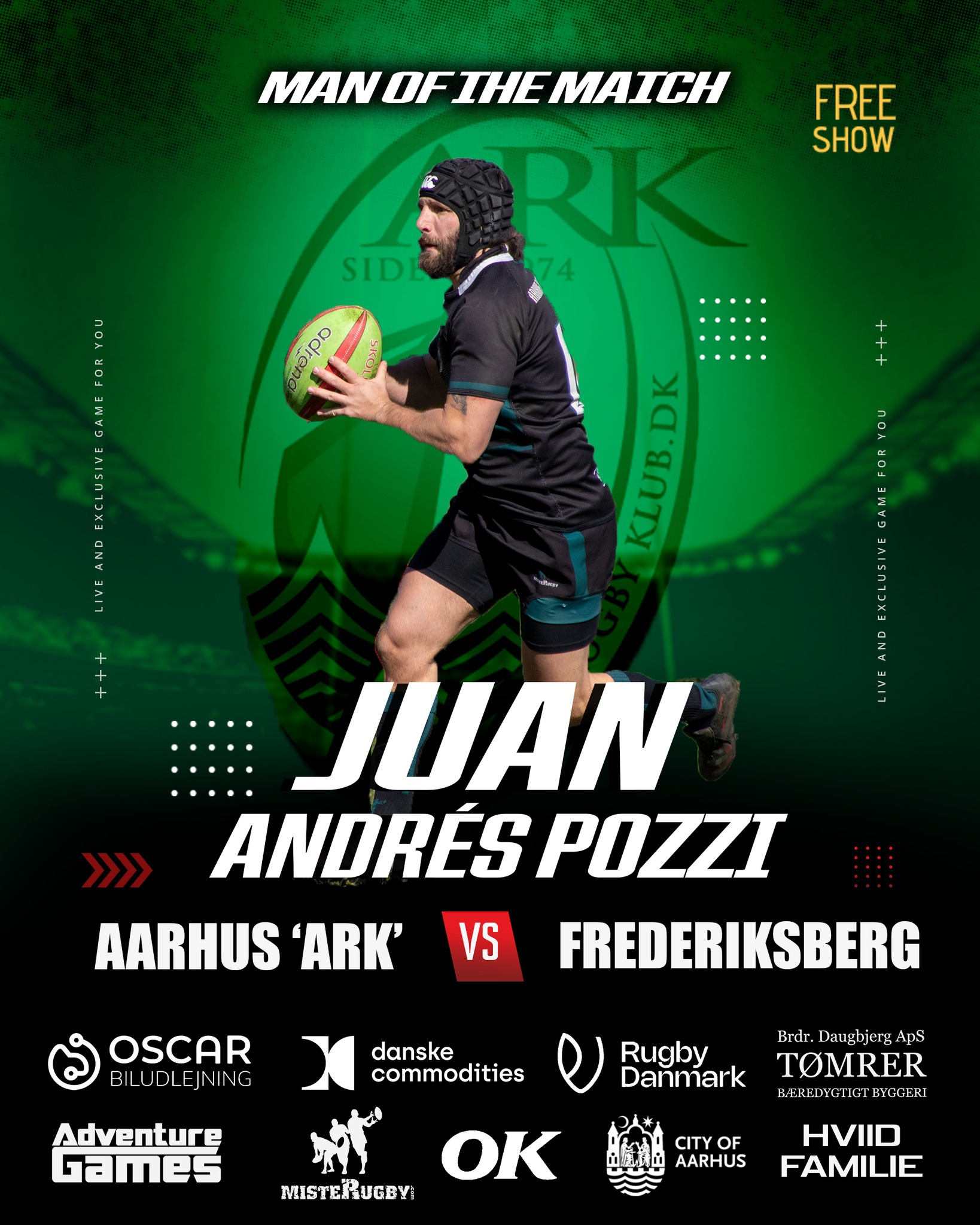 Aarhus Rugby Klub - ARK - ARKs grundlægger Jens (i midten af billedet ...