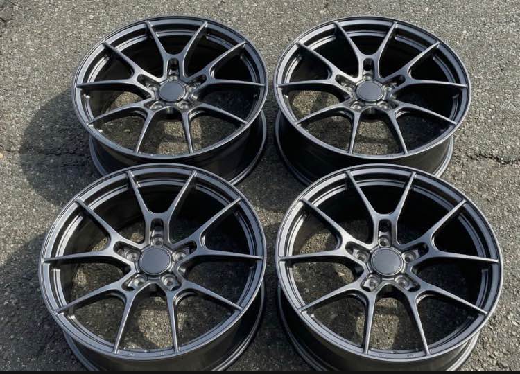 New Set 19” Inch Rays G025 Rims Gunmetal Wheels 19x9.5 new 5x114.3 Set ...
