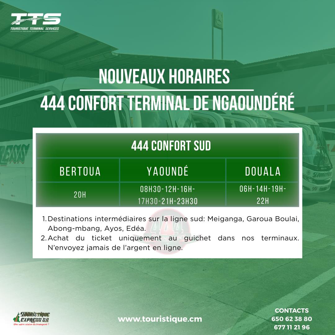 NOUVEAUX HORAIRES TERMINAL DE... - Touristique Express S.A | Facebook