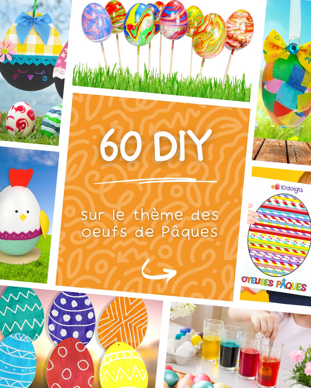 Lot De 54 Œufs De Pâques à Remplir – 6 Couleurs Assorties – 4,4 X 3 Cm – Idéal Pour Chasse Aux Œufs Et Déco – Dès 3 Ans