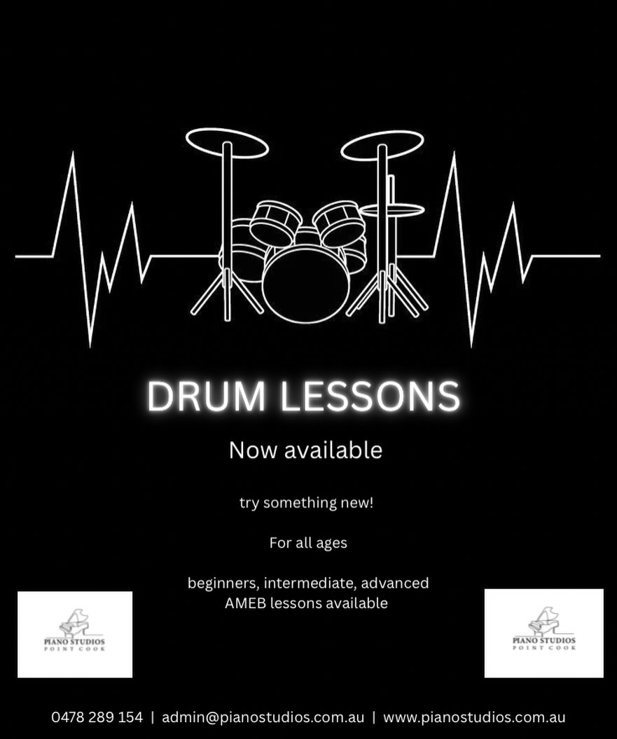 NEW! Drum lessons are now... - Piano Studios Point Cook | Facebook