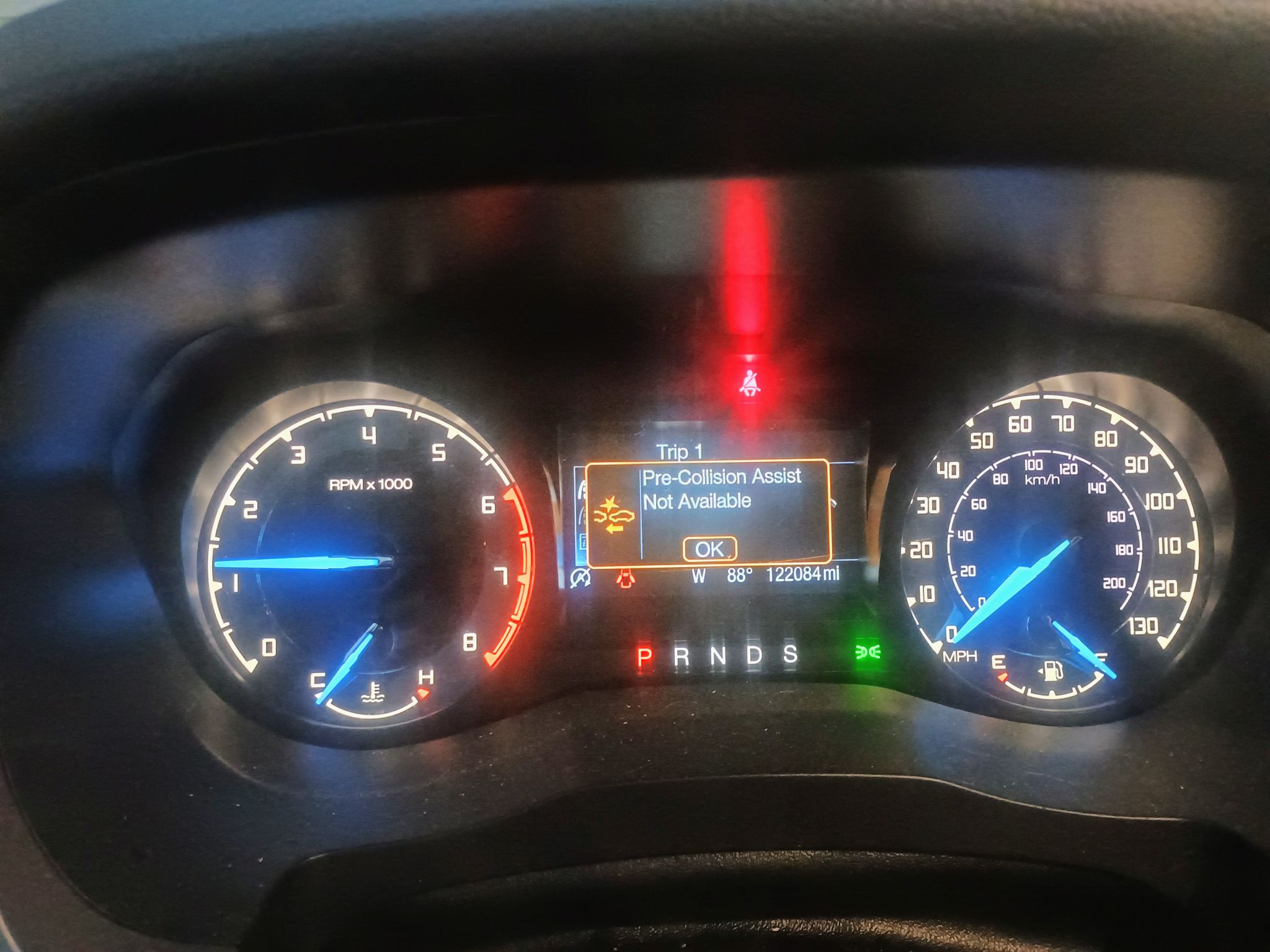 2019 Ford Ranger Pre-Collision Assist Not Available error persists