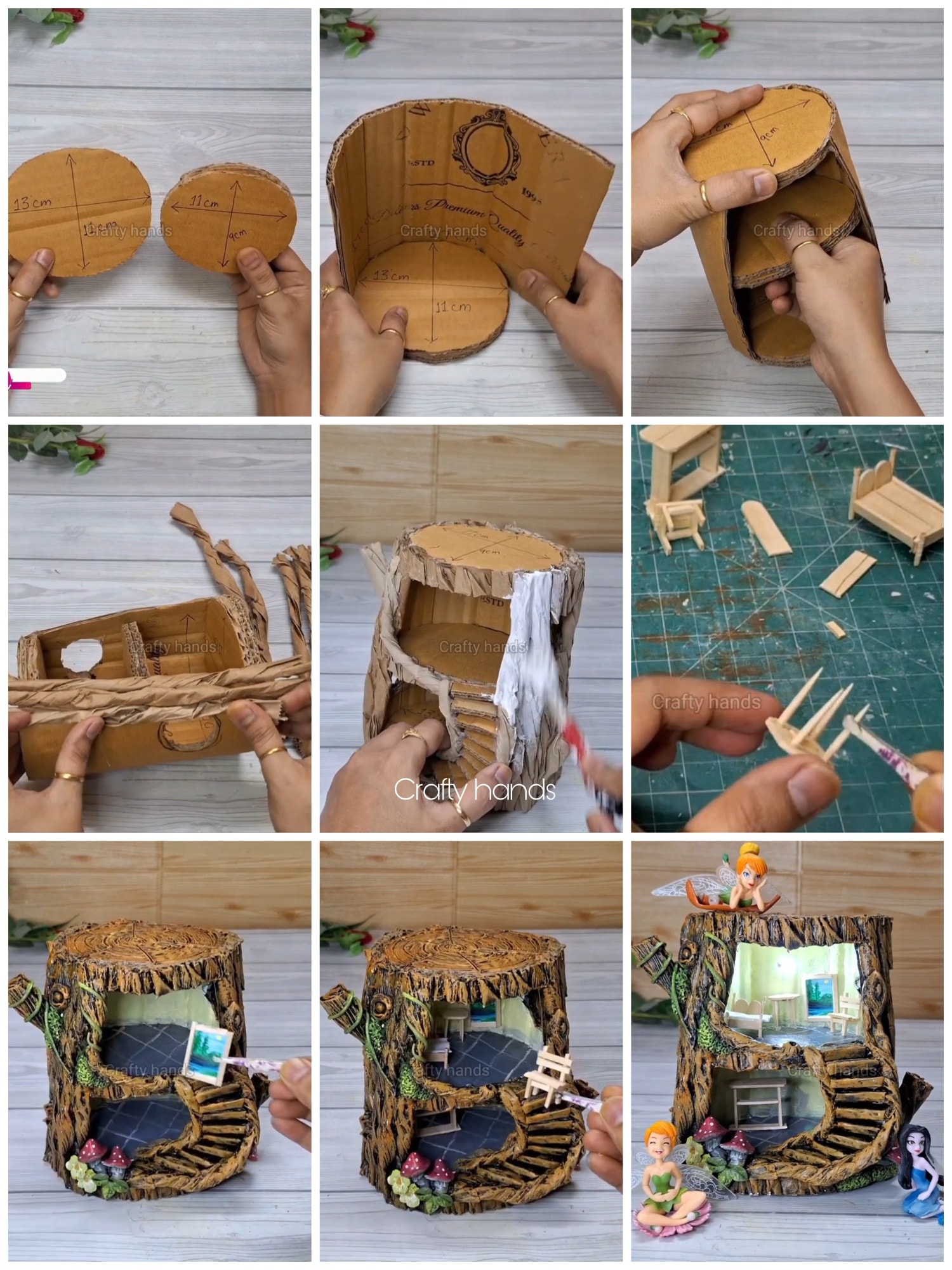 Crafty - Every cut, every curve - shaping a fairy world inside a tree ...