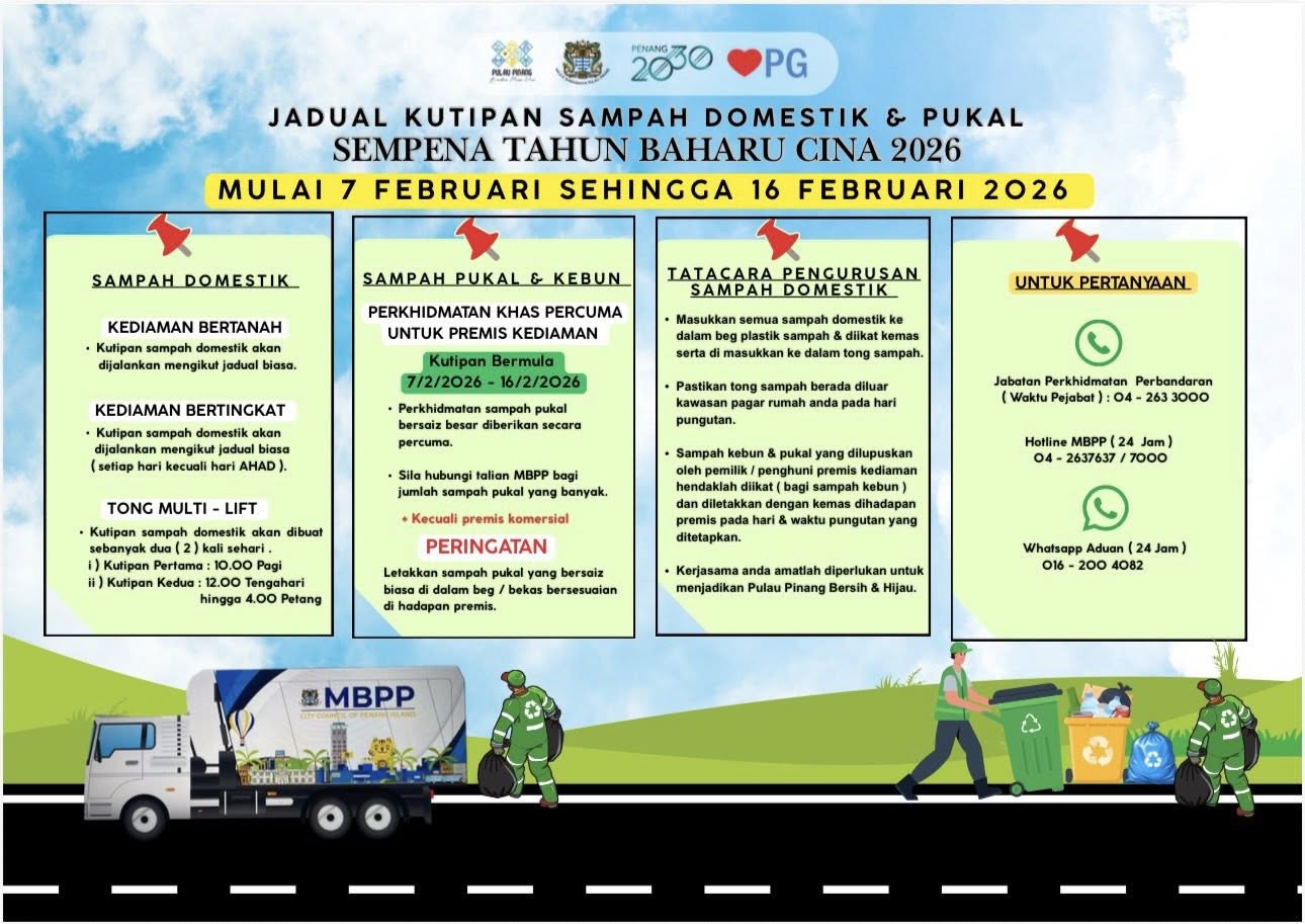 JADUAL KUTIPAN... - Majlis Bandaraya Pulau Pinang - MBPP | Facebook