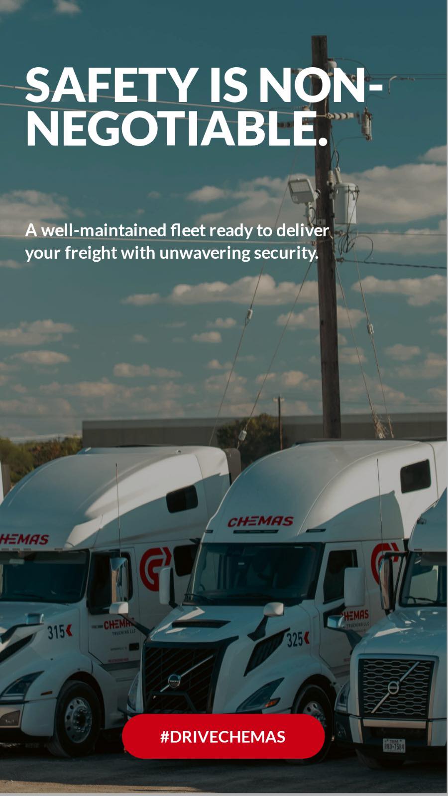 CHEMAS - “No load is worth a life.” Fun Fact: Every mile driven carries ...