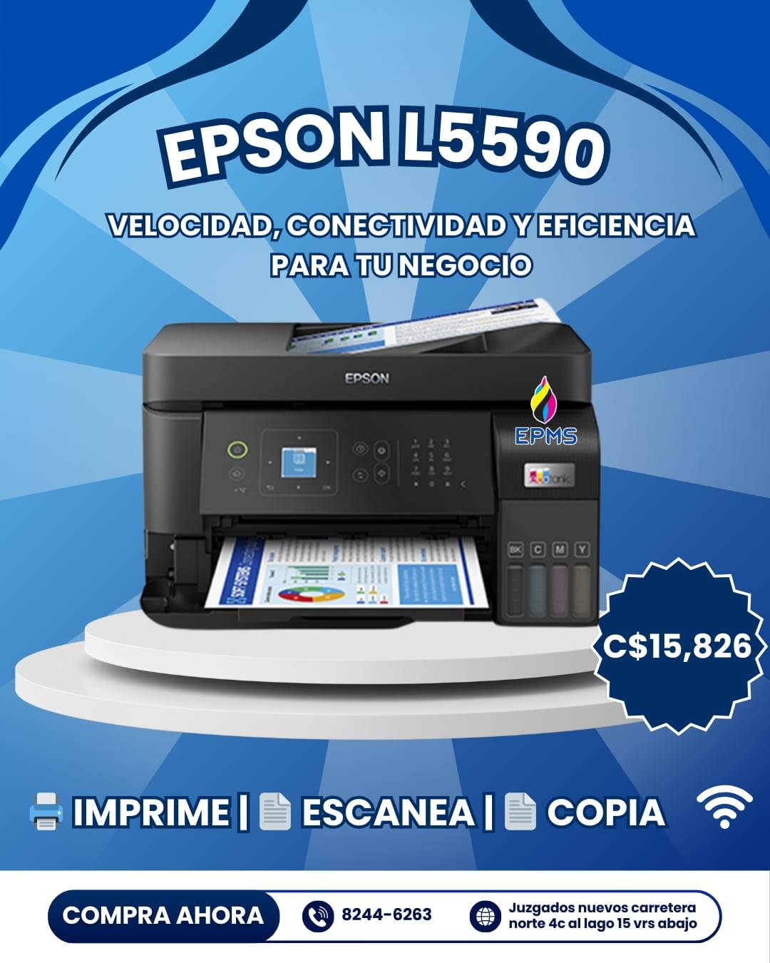 EPMS Suministro para impresoras - Kit de Tintas 4 colores, 100 ml, de ...