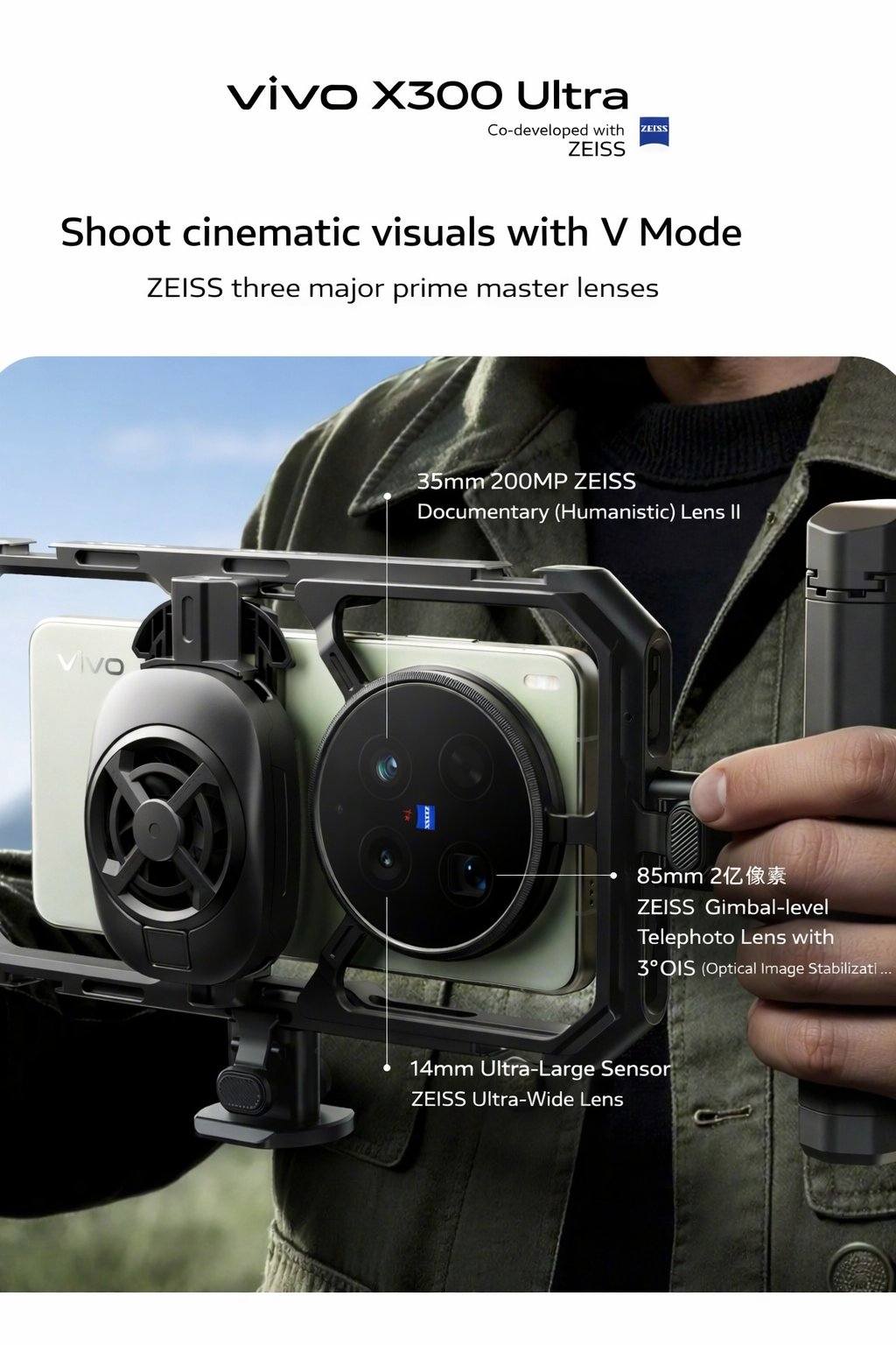 Vivo x300 zeiss tele converter kit details