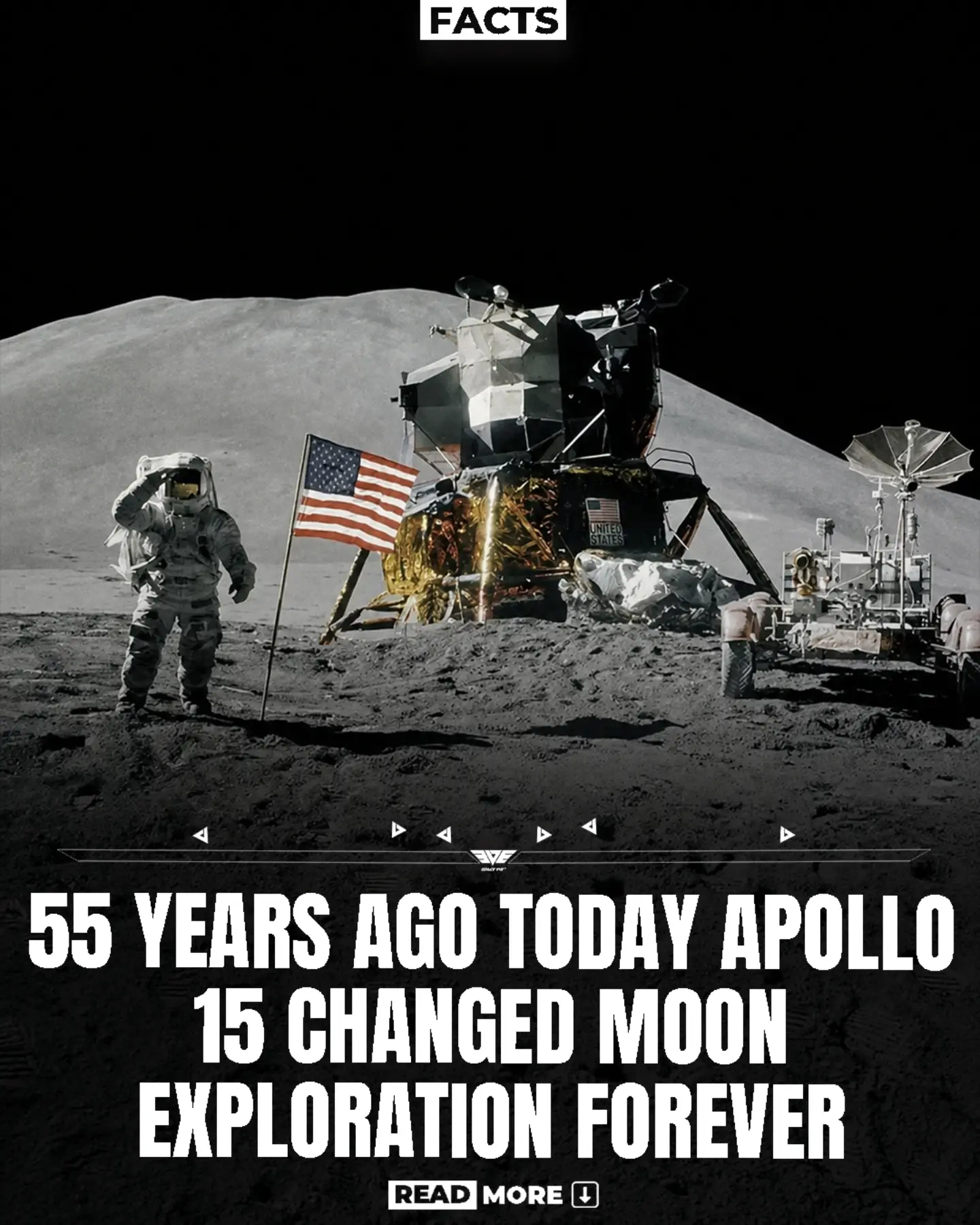 SpaceEve - Fifty-five years ago today, astronauts Dave Scott and