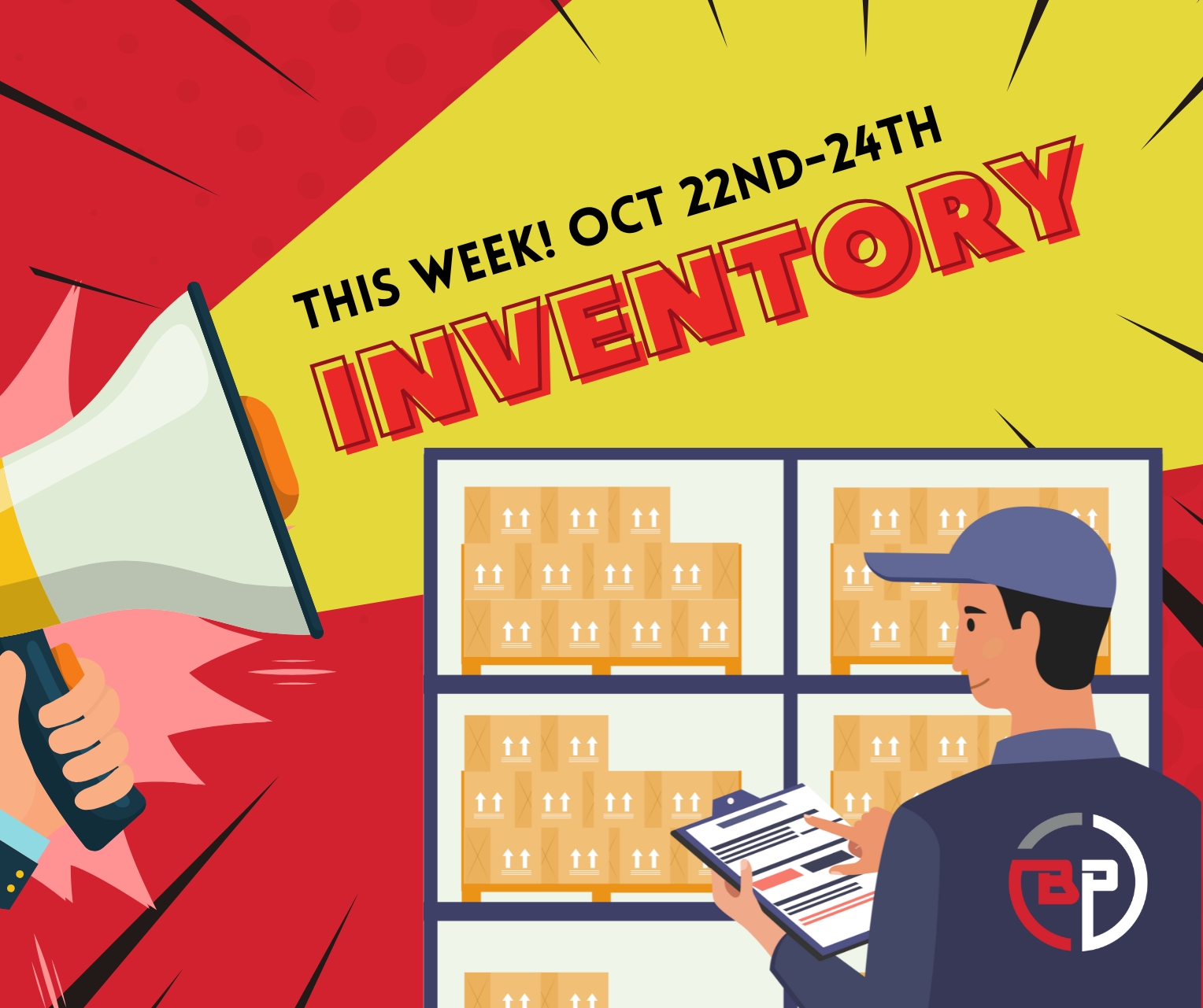 📦 Reminder: It’s inventory week at... - B&P Manufacturing | Facebook