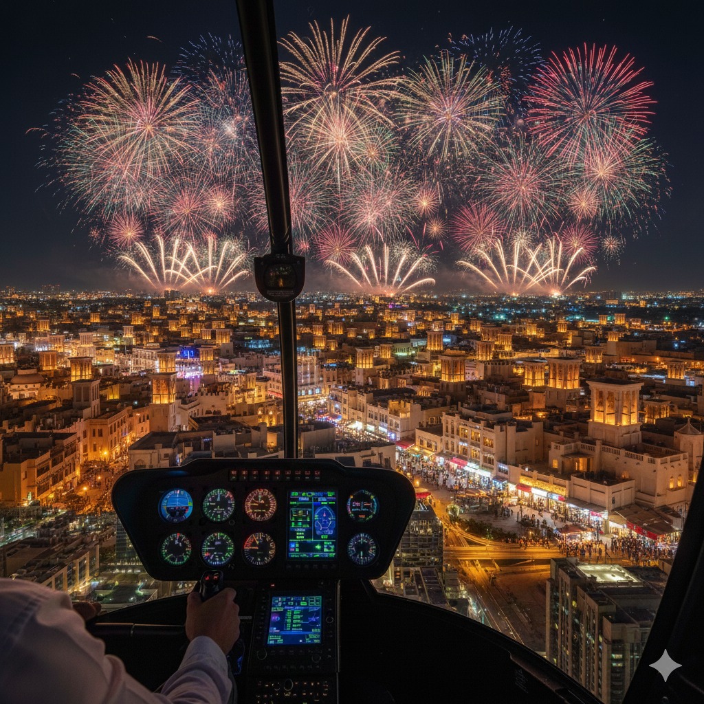 Helicopter - 🚁 Last flight of 2025 = RING IN 2026 ABOVE THE FIREWORKS ...