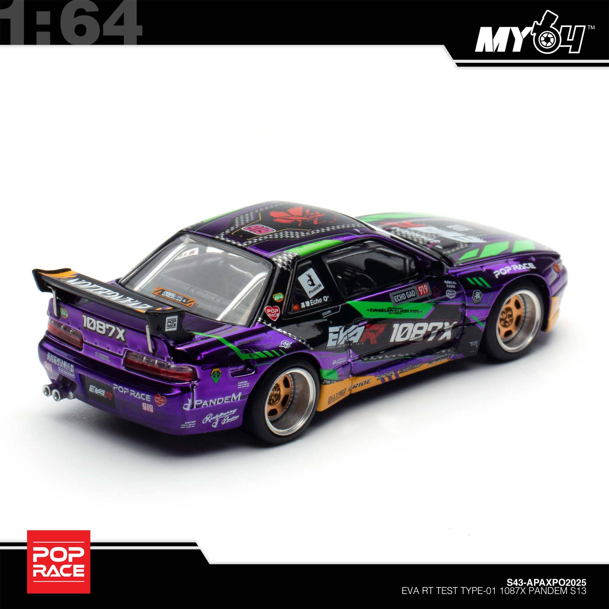 ▪️DIECAST MODEL▪️ EVA RT Test Type-01 1087X Pandem S13 Pop