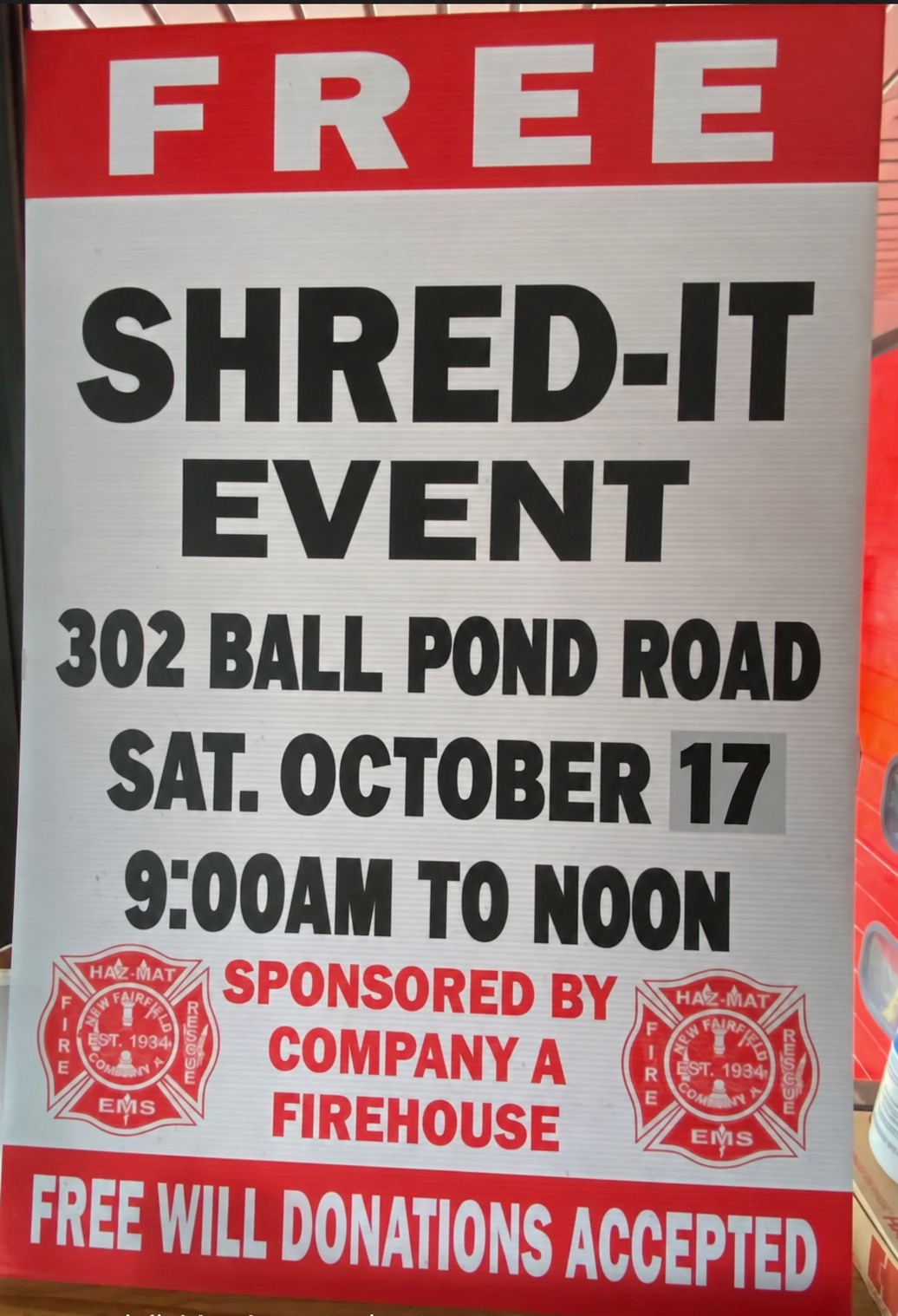 FREE Shred-It Event (NEW DATE)