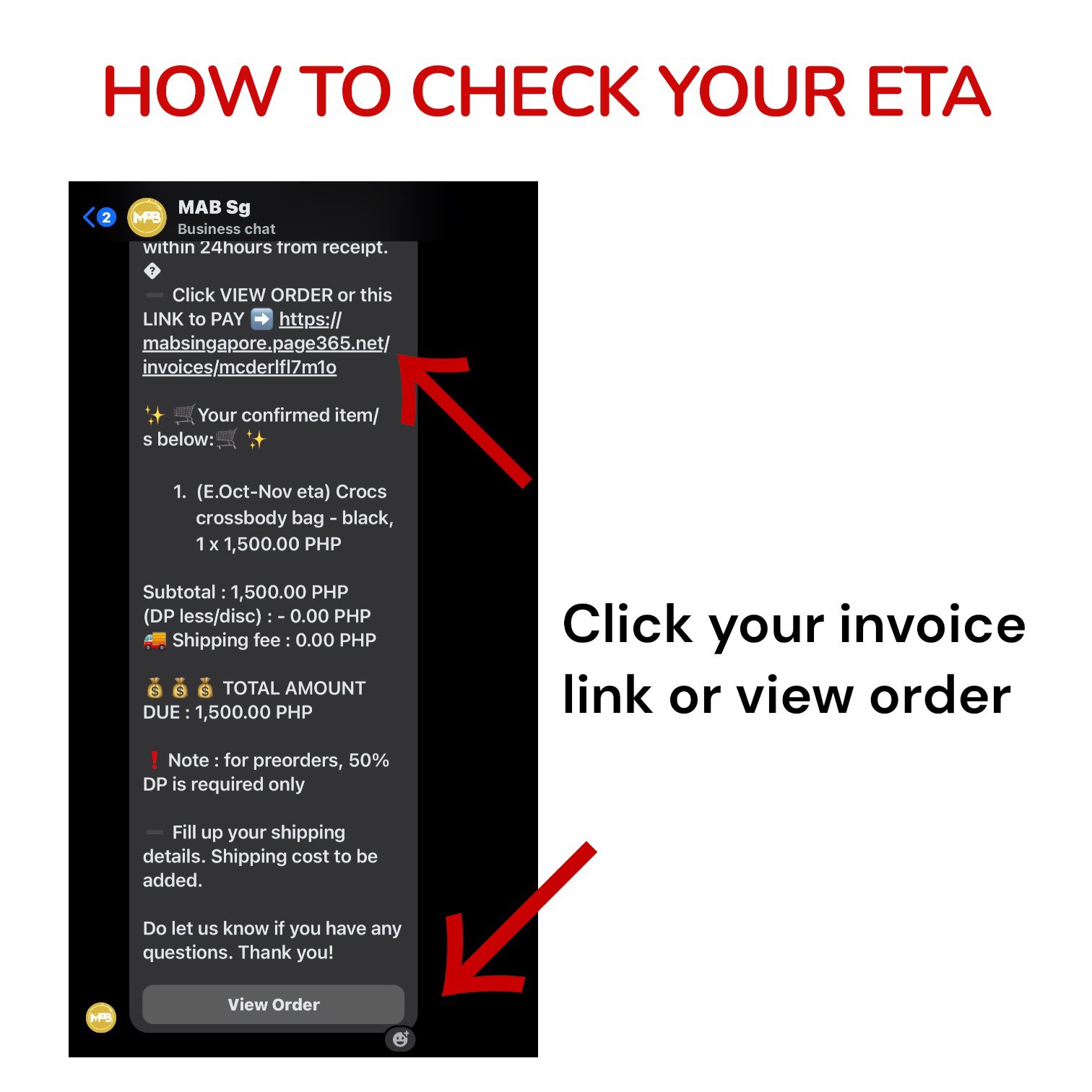 MAB Sg - HOW TO CHECK YOUR ETA important notes: - ETA is... | Facebook