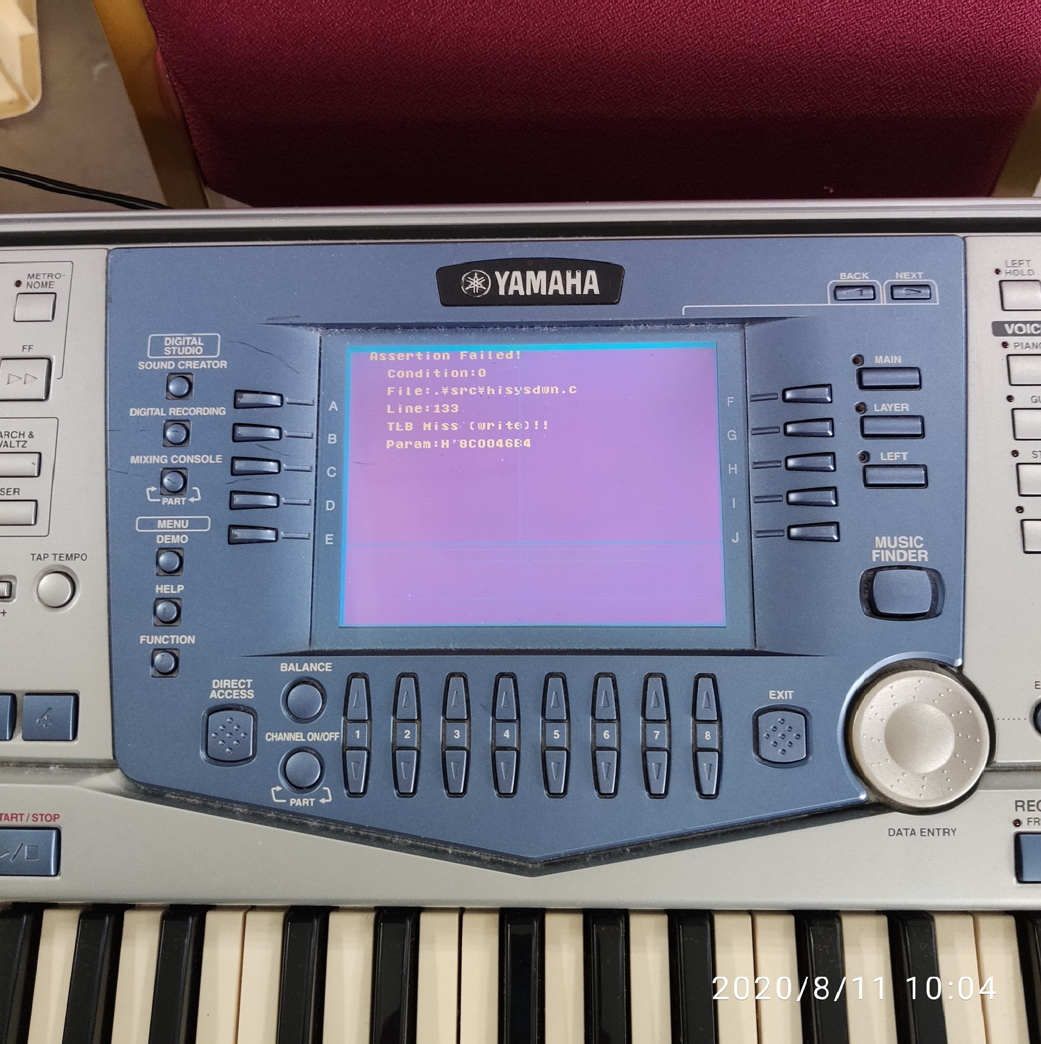 Yamaha PSR-1100 Assertion failed! - E-Music Workshop